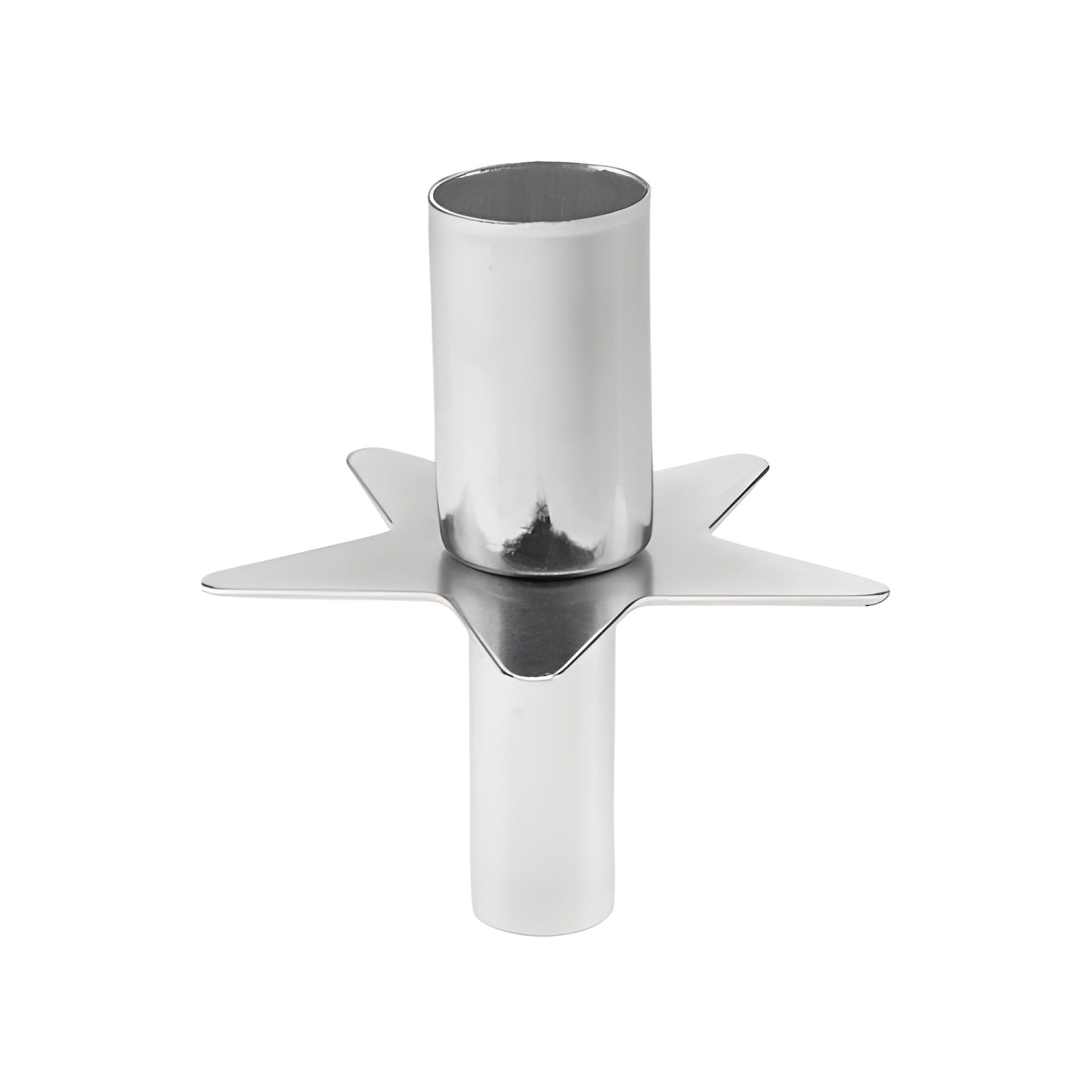 Flaschenkerzenhalter 'Stern' silber