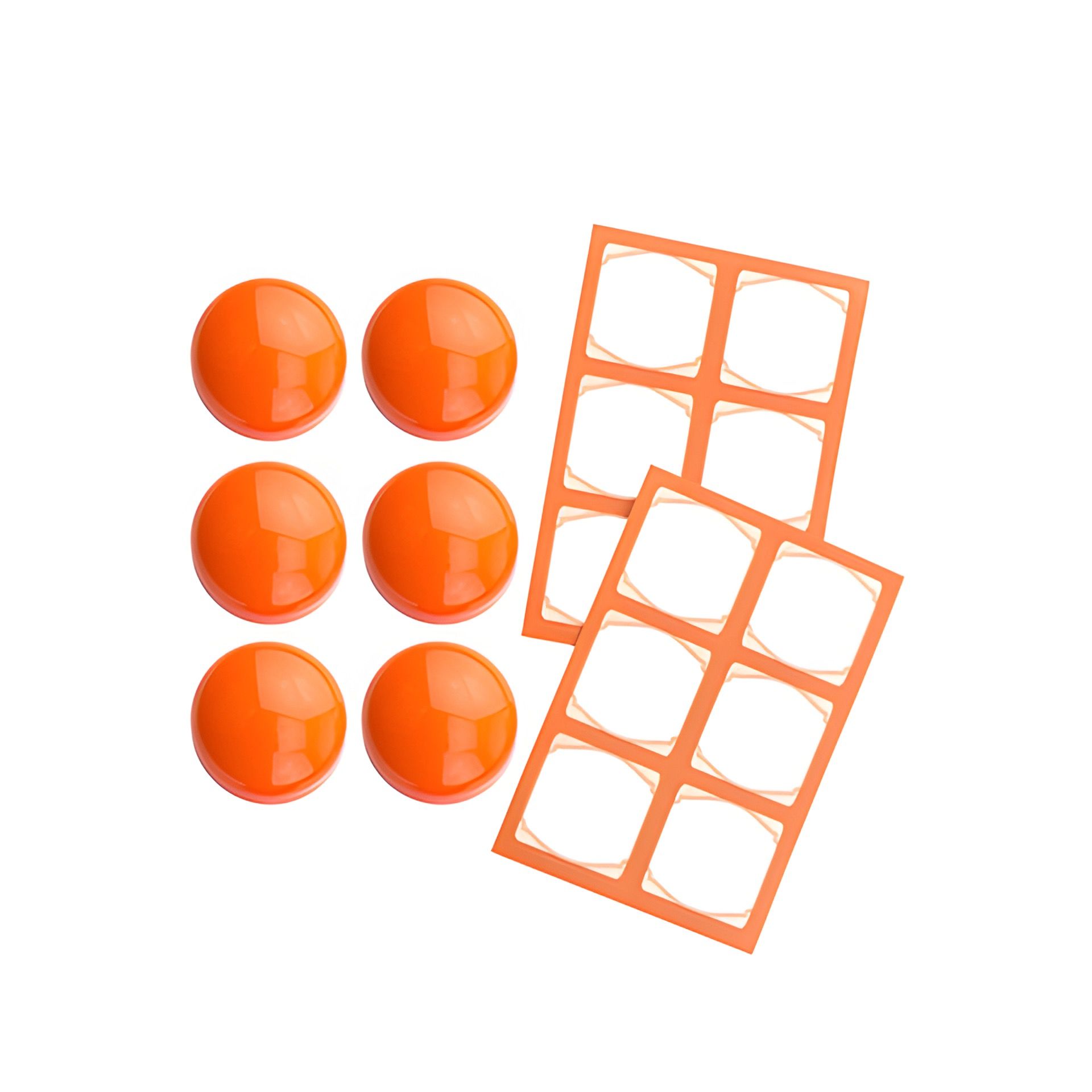 TO 38 Kappe 6er plus 12 Etiketten, orange
