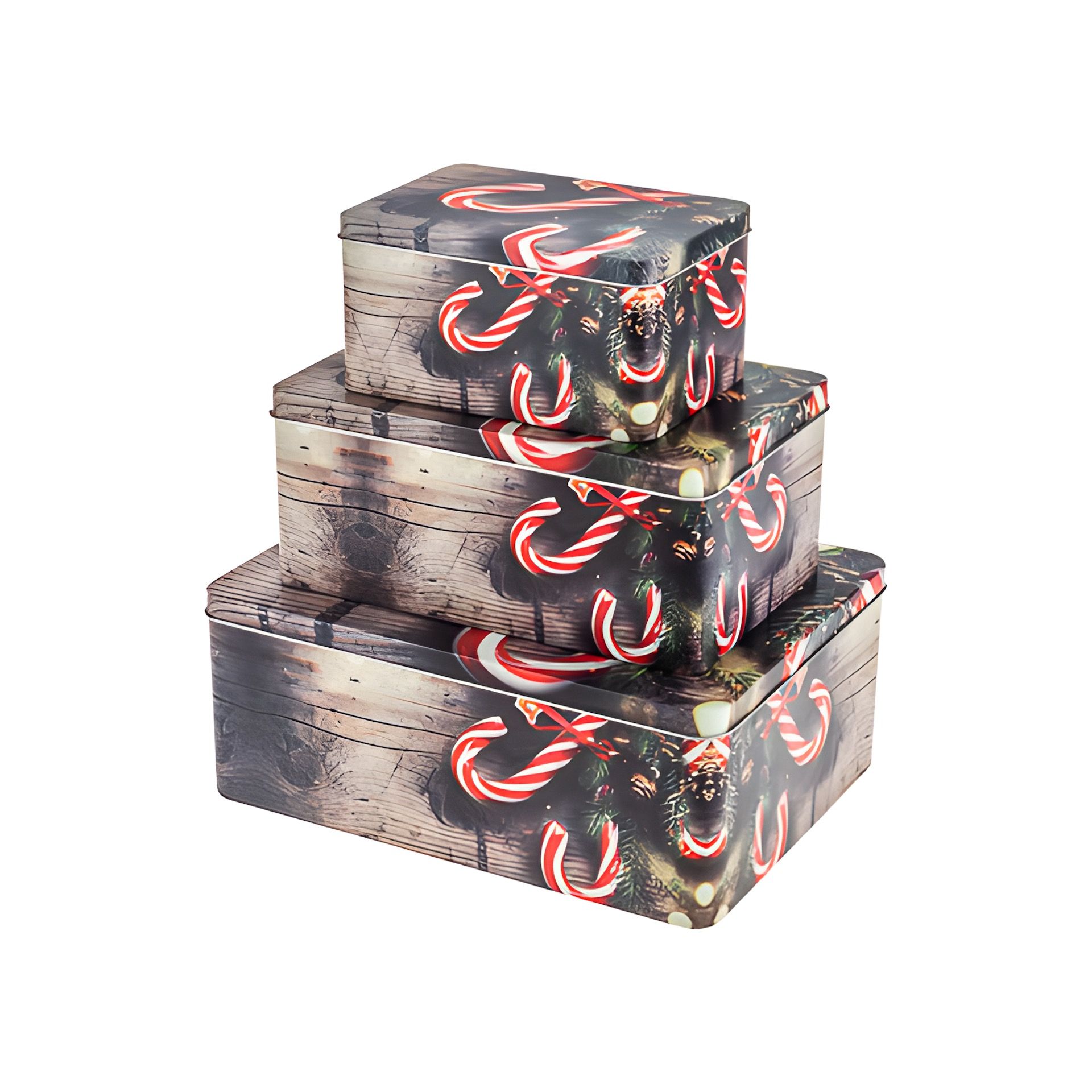 Metalldose 'Zuckerstange', 3er Set