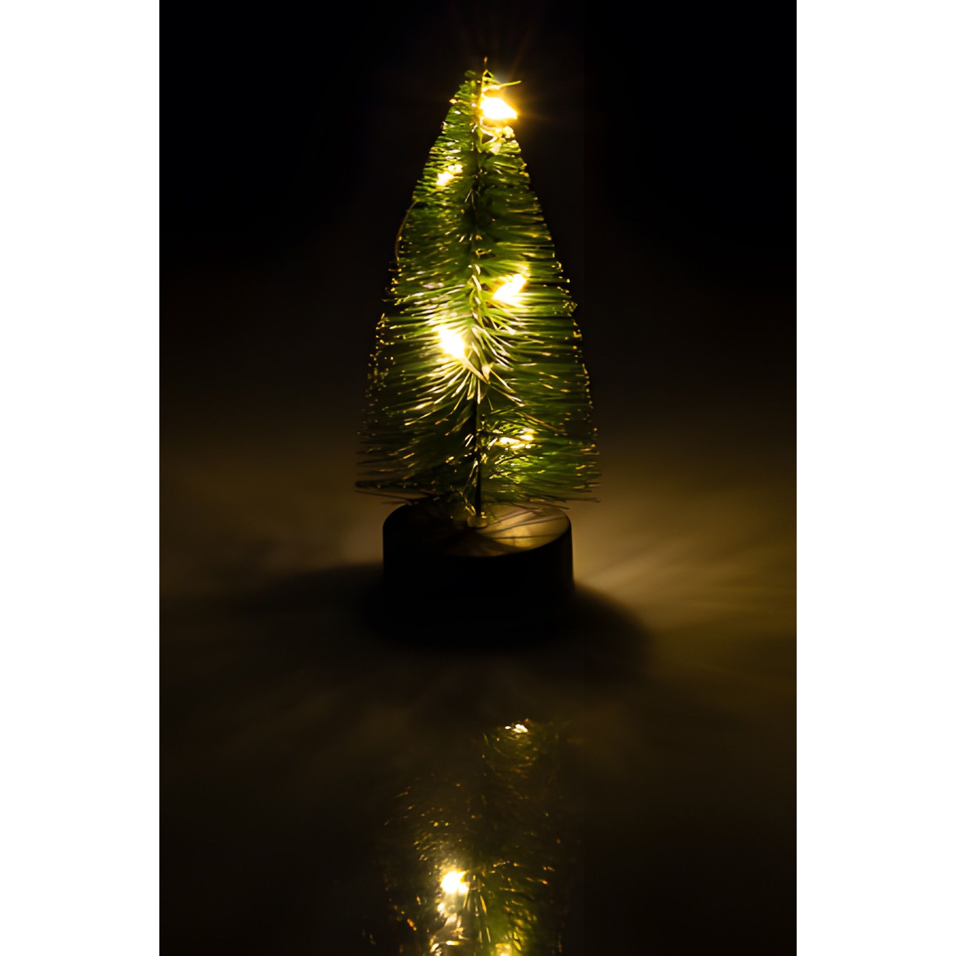 Deko-Tannenbaum mit 5 LEDs, 10 cm, grün