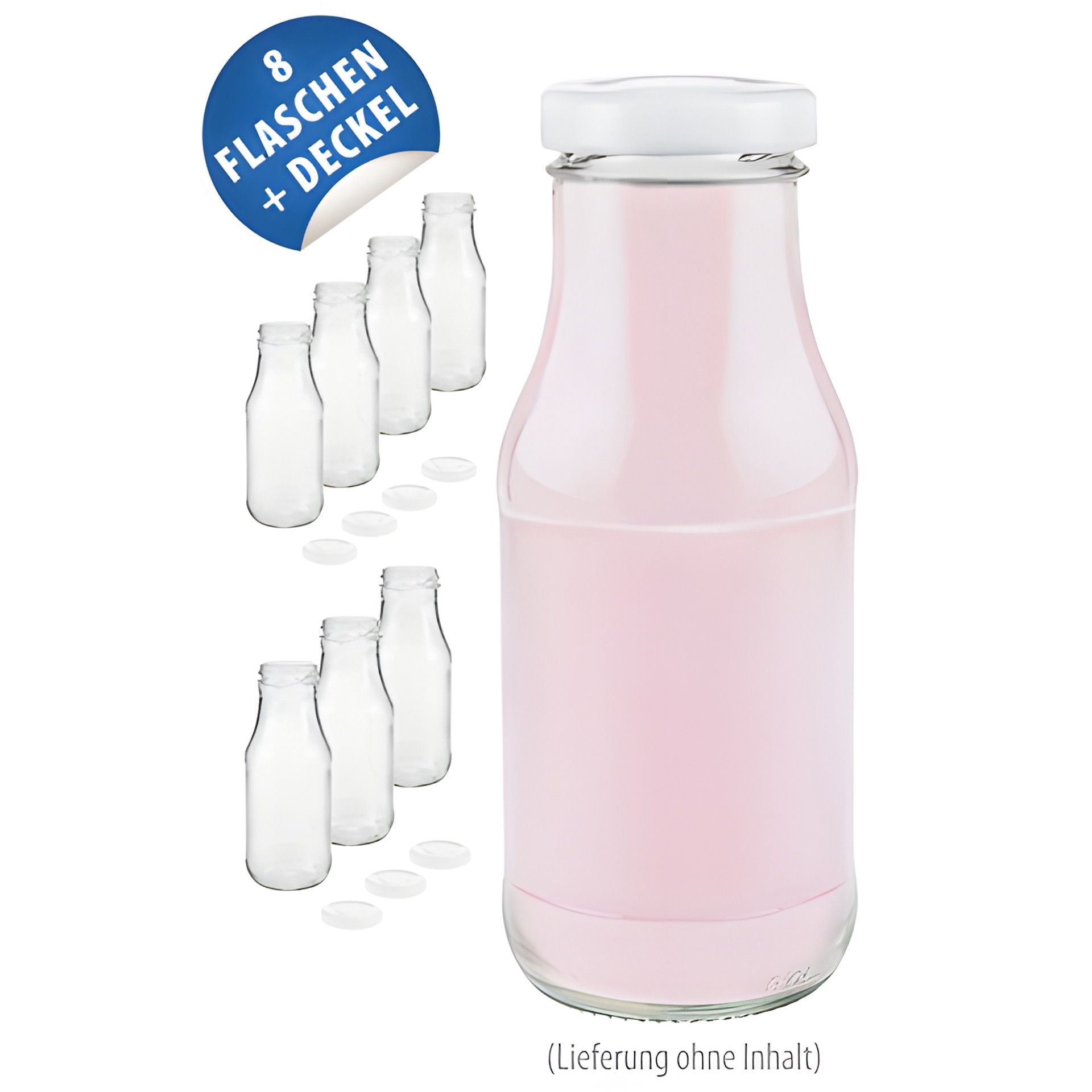 Weithalsflasche 263 ml, 8er Set