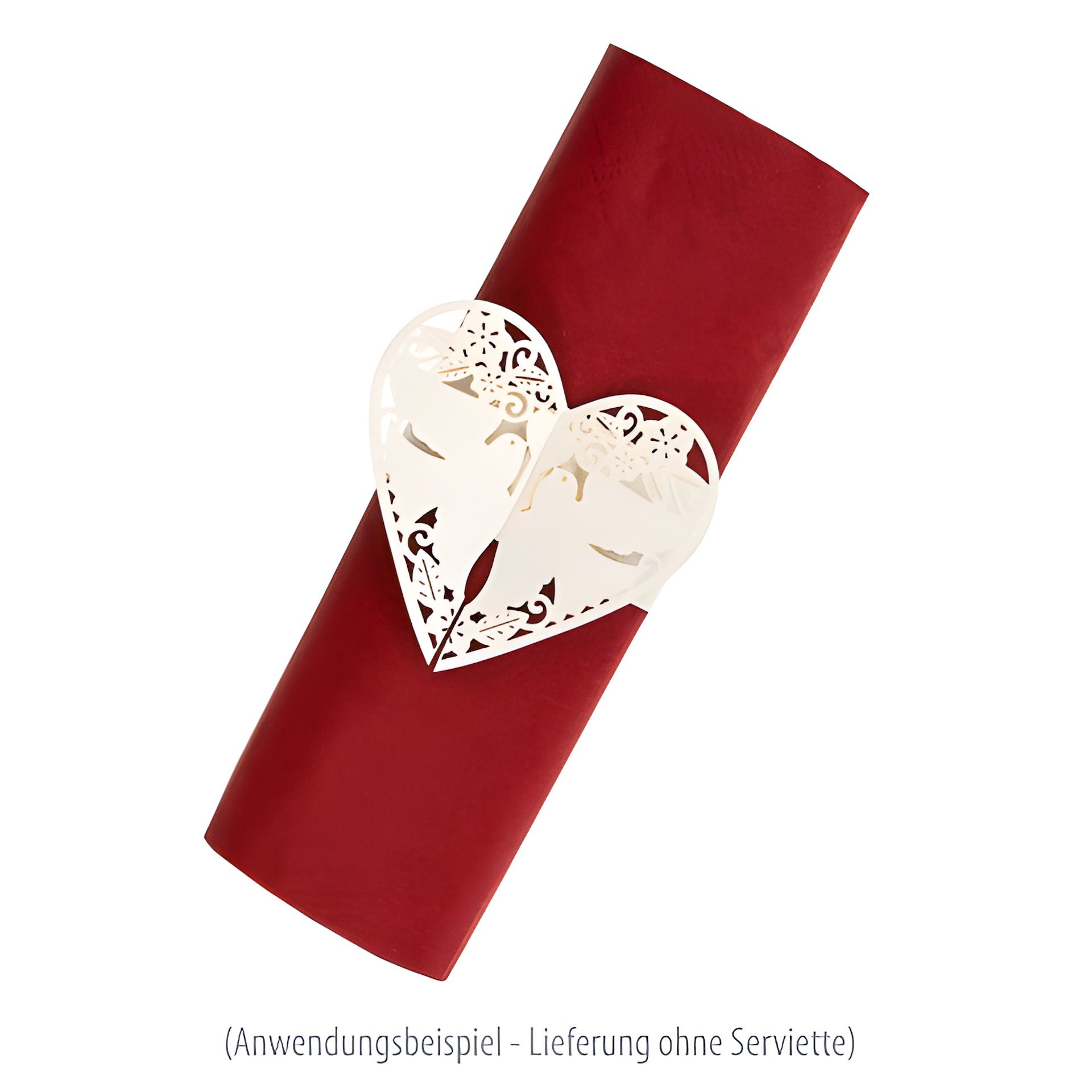 Serviettenringe 'Hochzeit', faltbar, 6er Pack