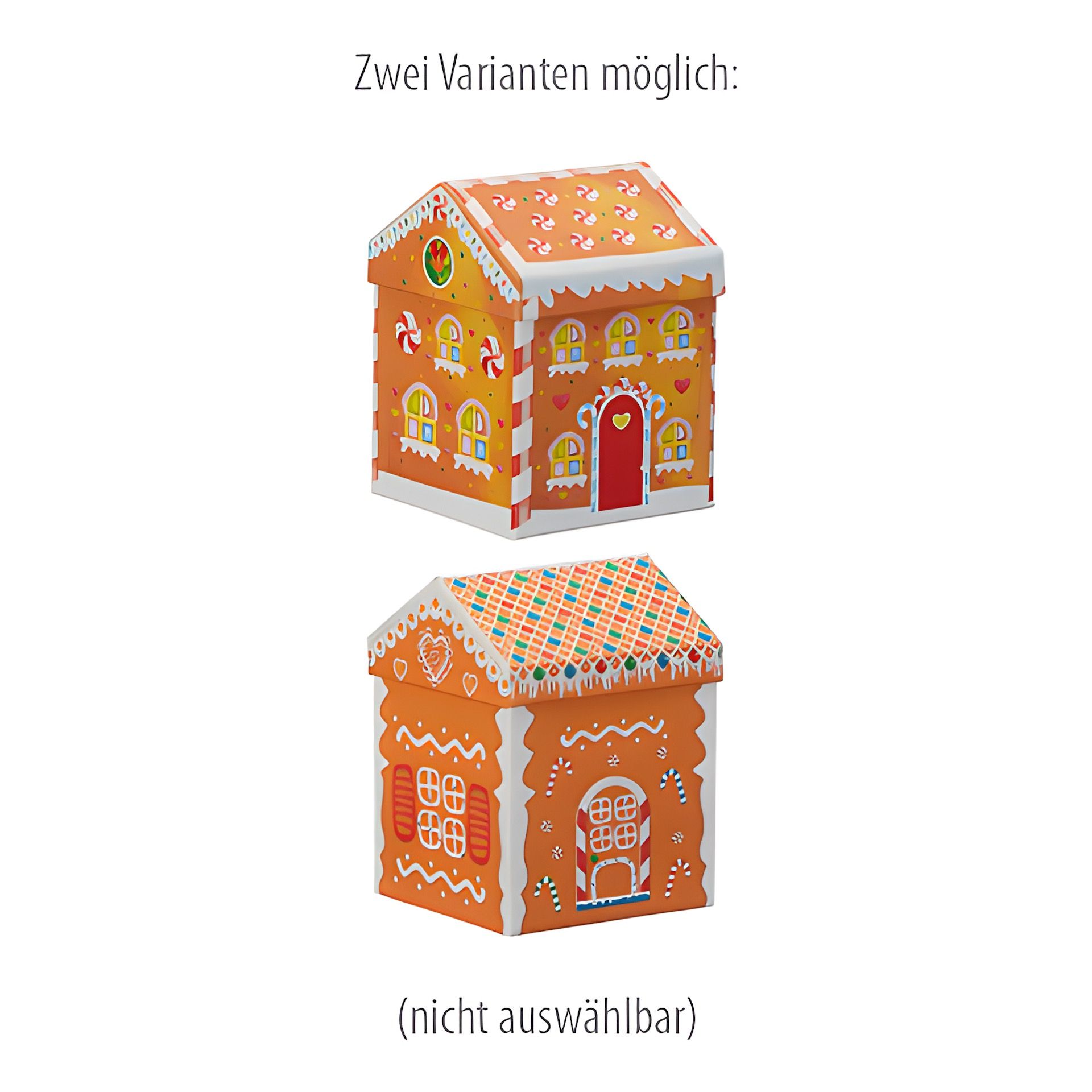 Geschenkboxen 'Lebkuchenhaus', 3 Stück