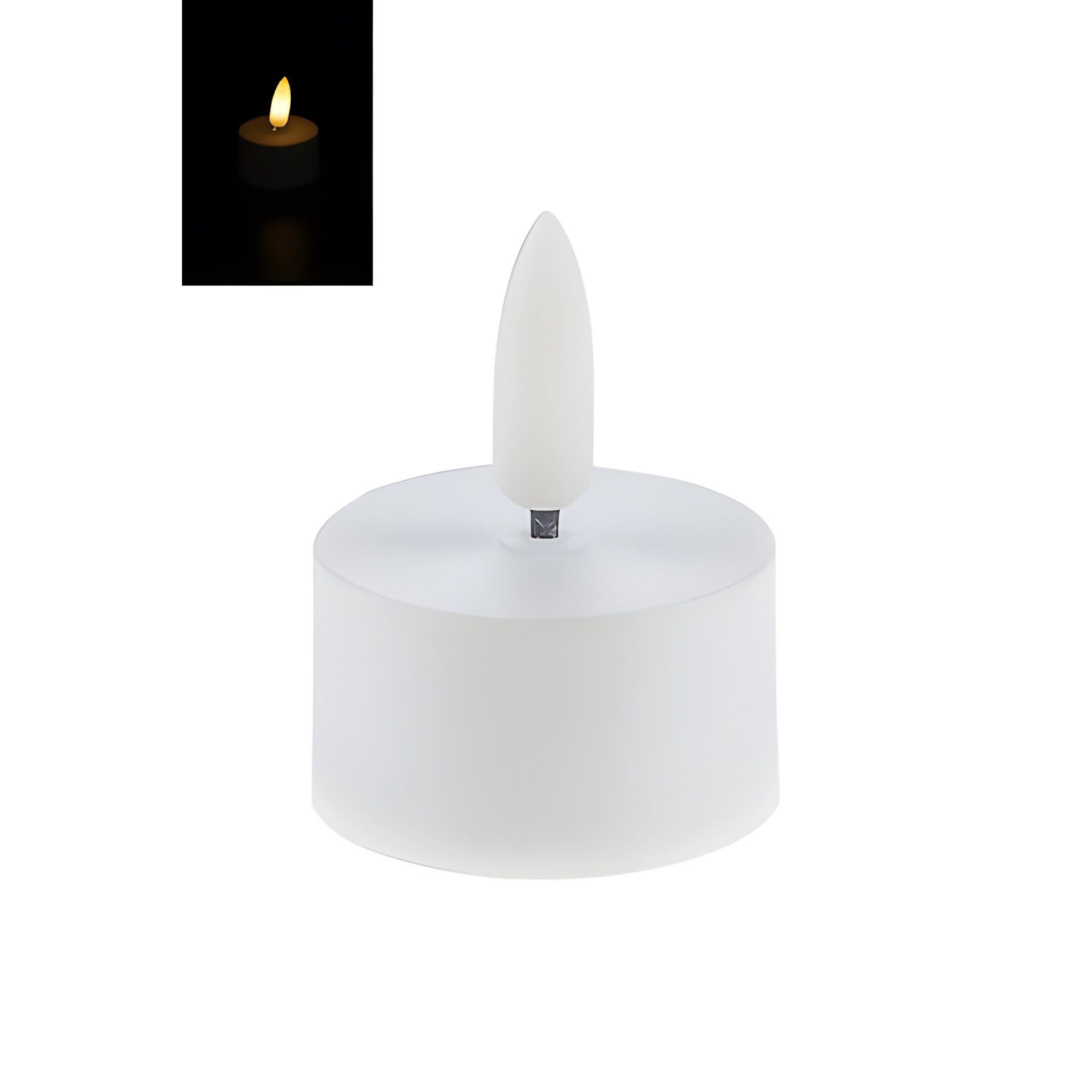 LED Teelicht mit Timer, warmweiß