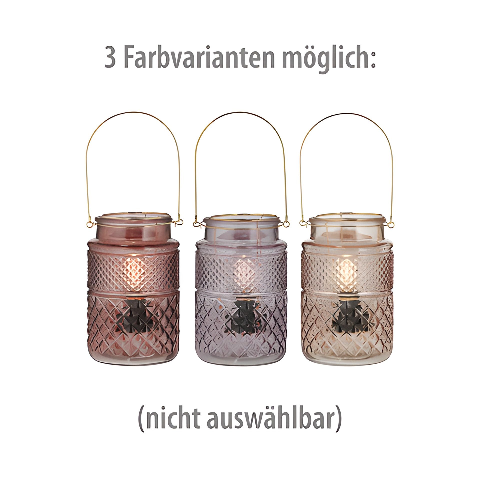 LED Dekoglas 'Kristall Karo' mit Glühlampe