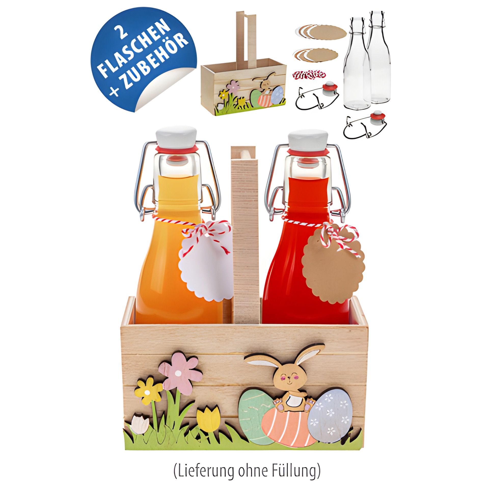 Osternest mit Bügelflaschen, 2er Set