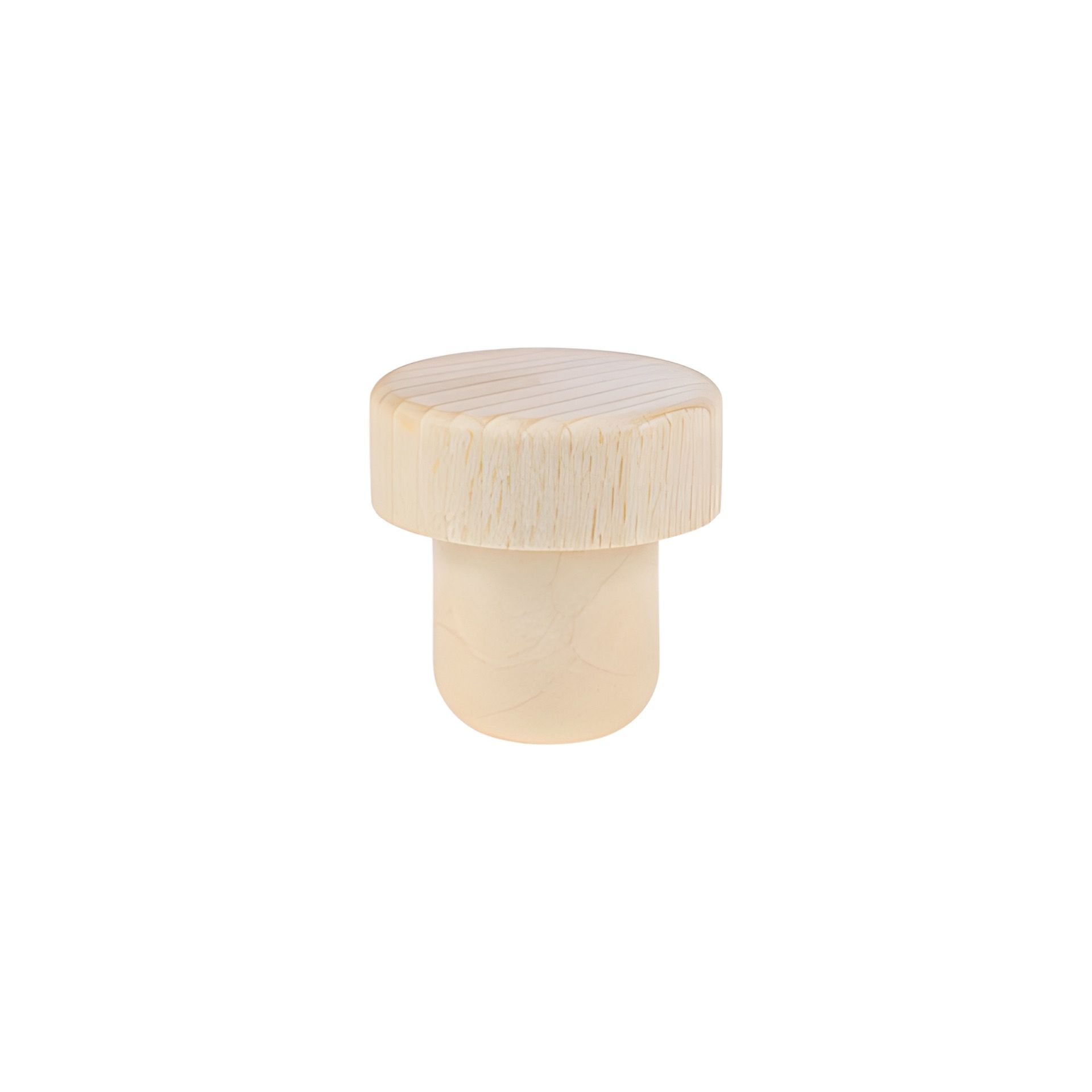 PE-Stopfen 22 mm mit Holzscheibe Ø 34 mm