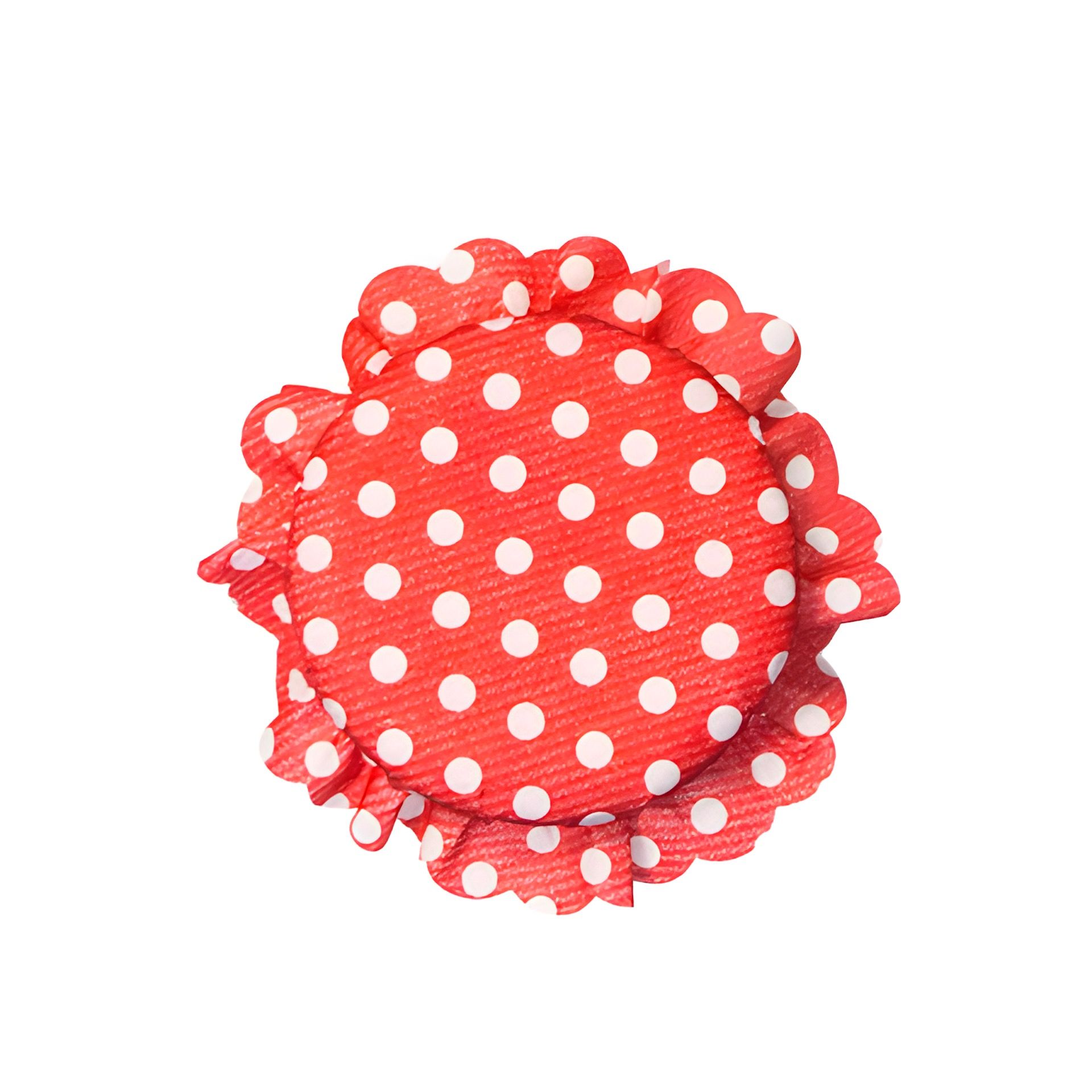 Vliesdeckchen Ø 135 mm rot gepunktet, 10 Stück