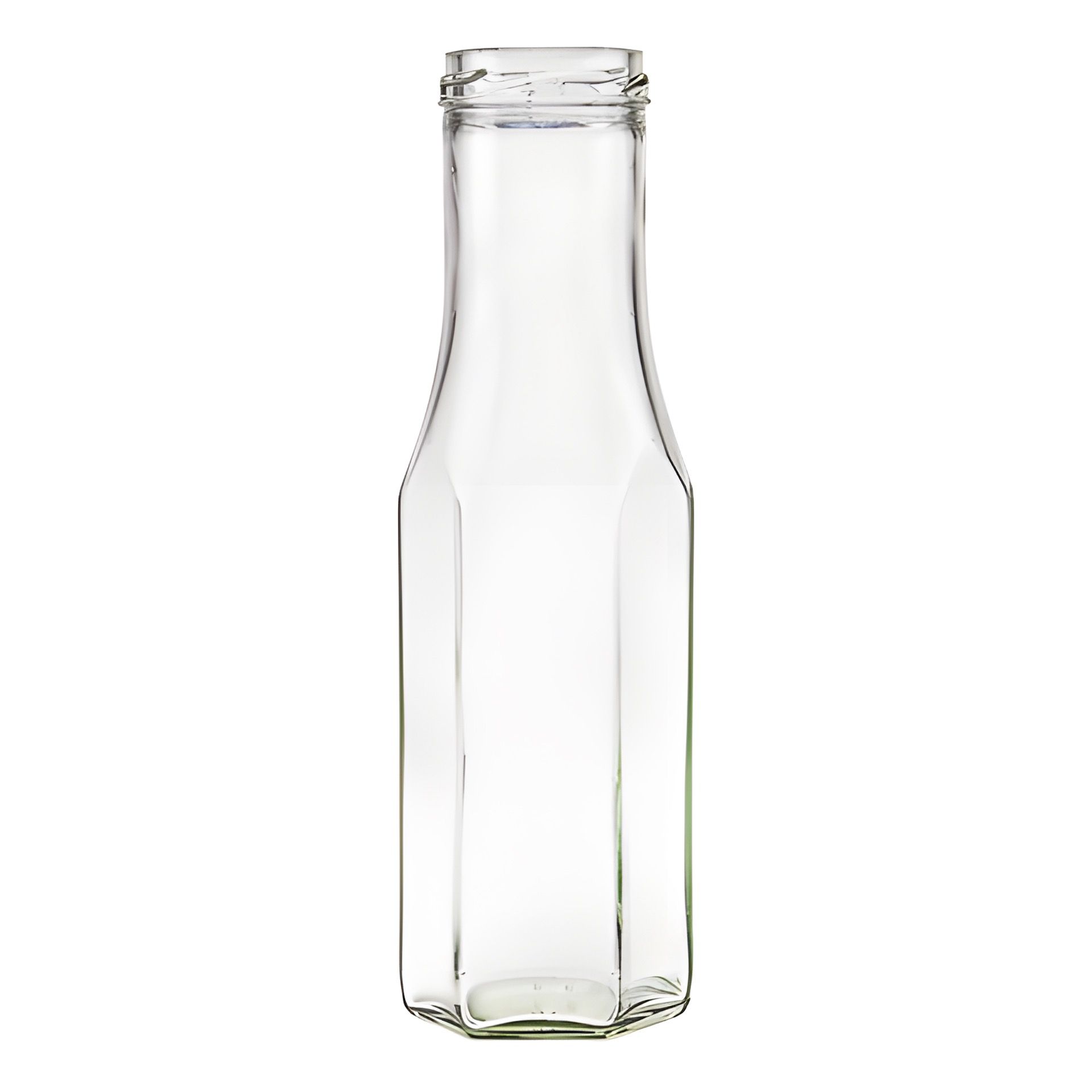 Weithalsflasche  256 ml sechseckig