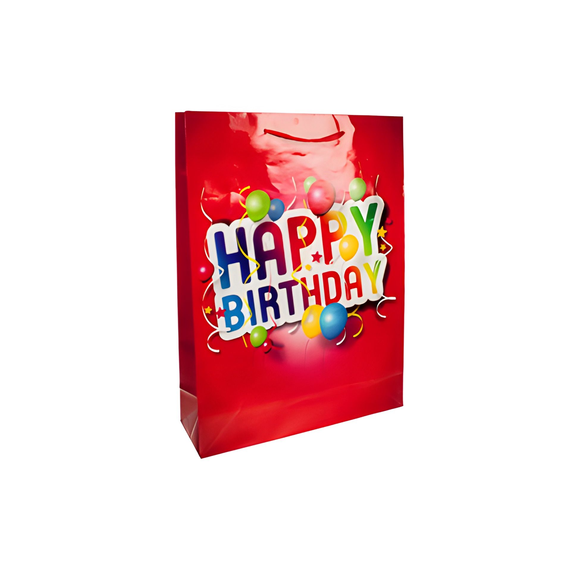 Geschenktüte 'Happy Birthday' rot, mittel