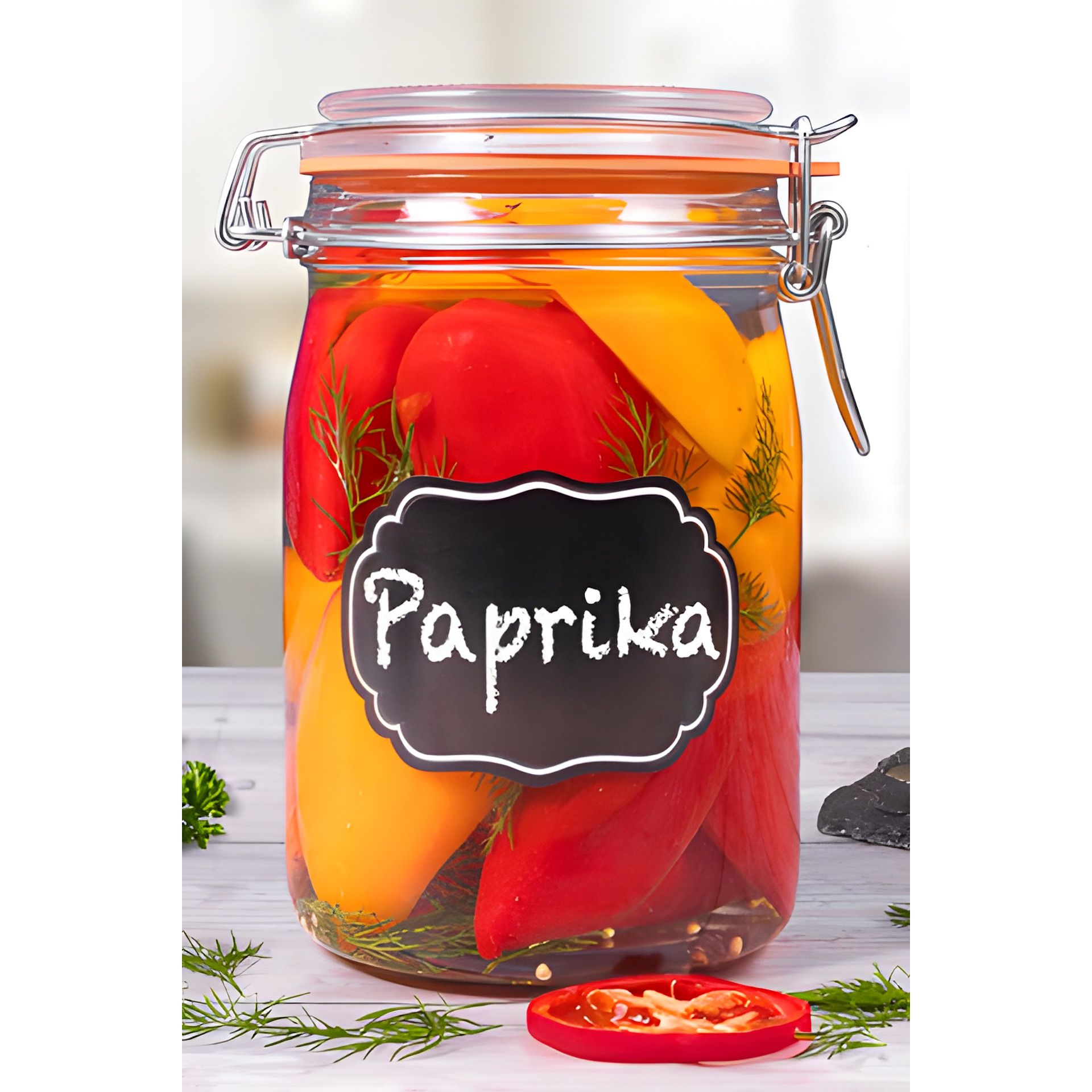 Bügelglas 'Ermetico' 1000 ml mit Tafel