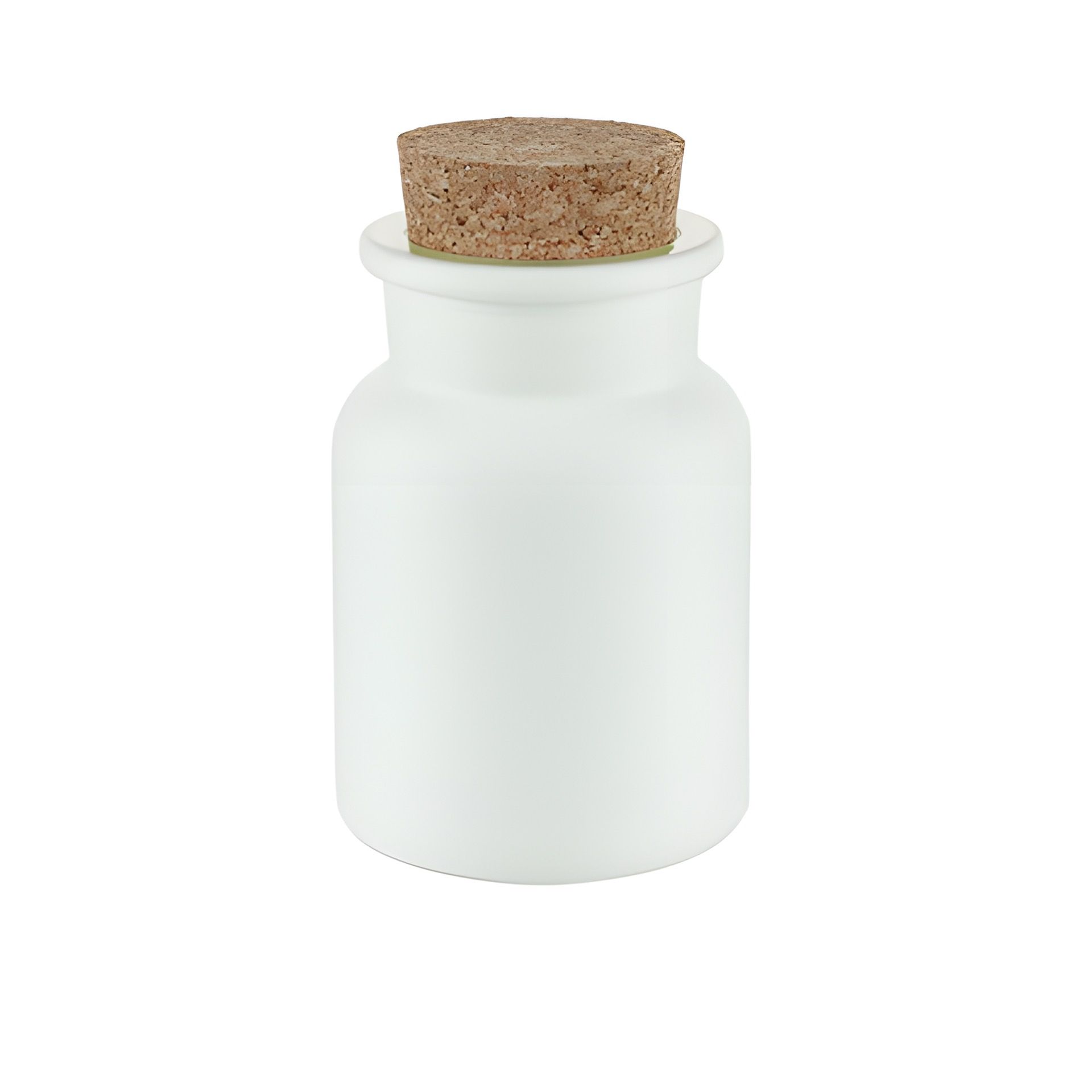 Korkenglas 150 ml weiß matt beschichtet