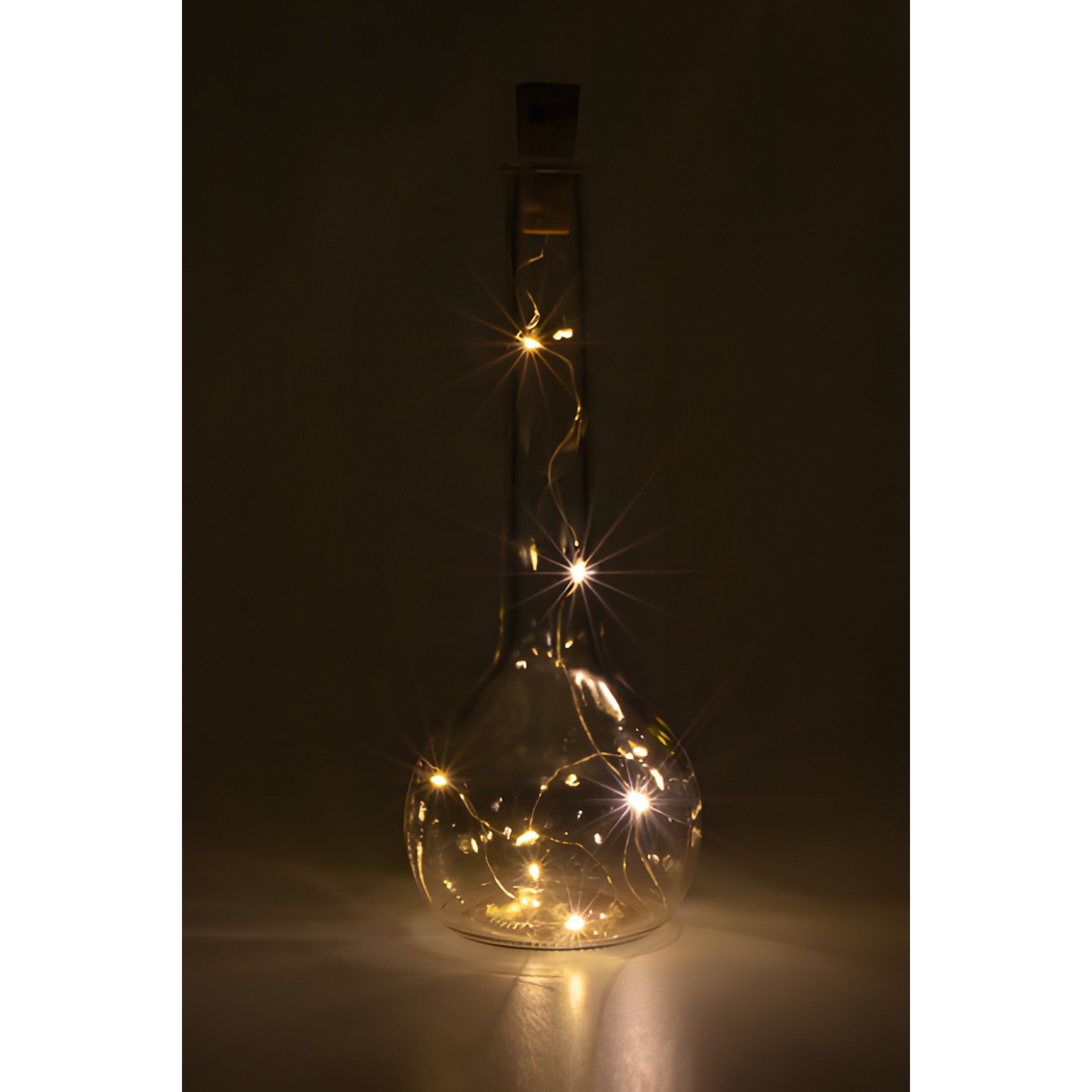 Flaschenlicht mit Abschaltautomatik, 8 LEDs, warmweiß