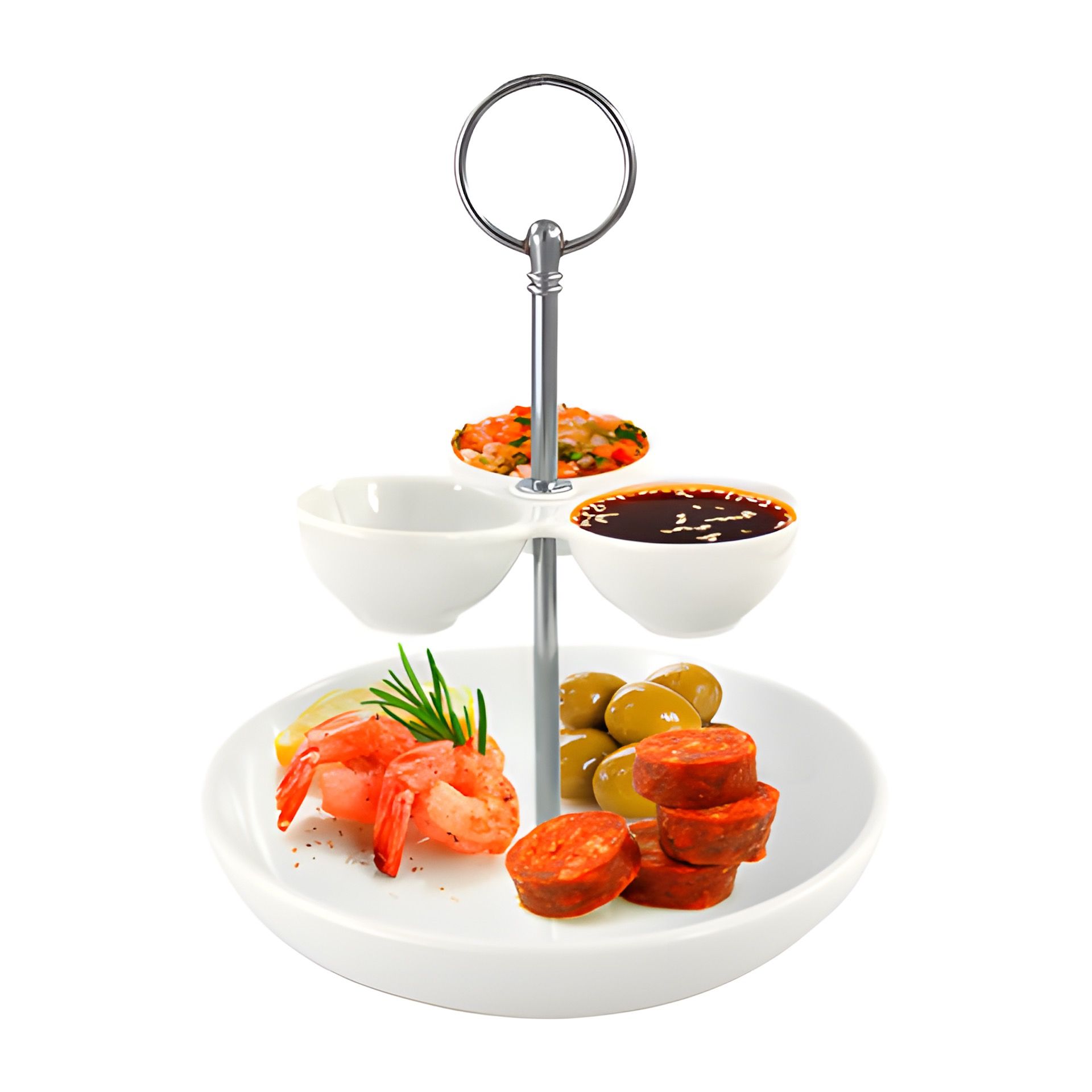 Porzellan-Etagere, 2-stöckig