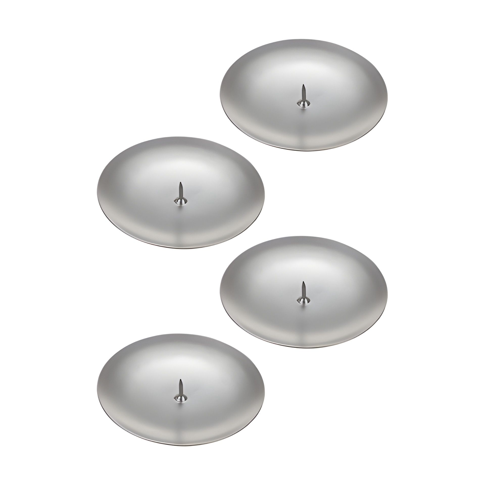 Kerzenhalter 'Adventskranz' Ø 8 cm, silber, 4 Stück
