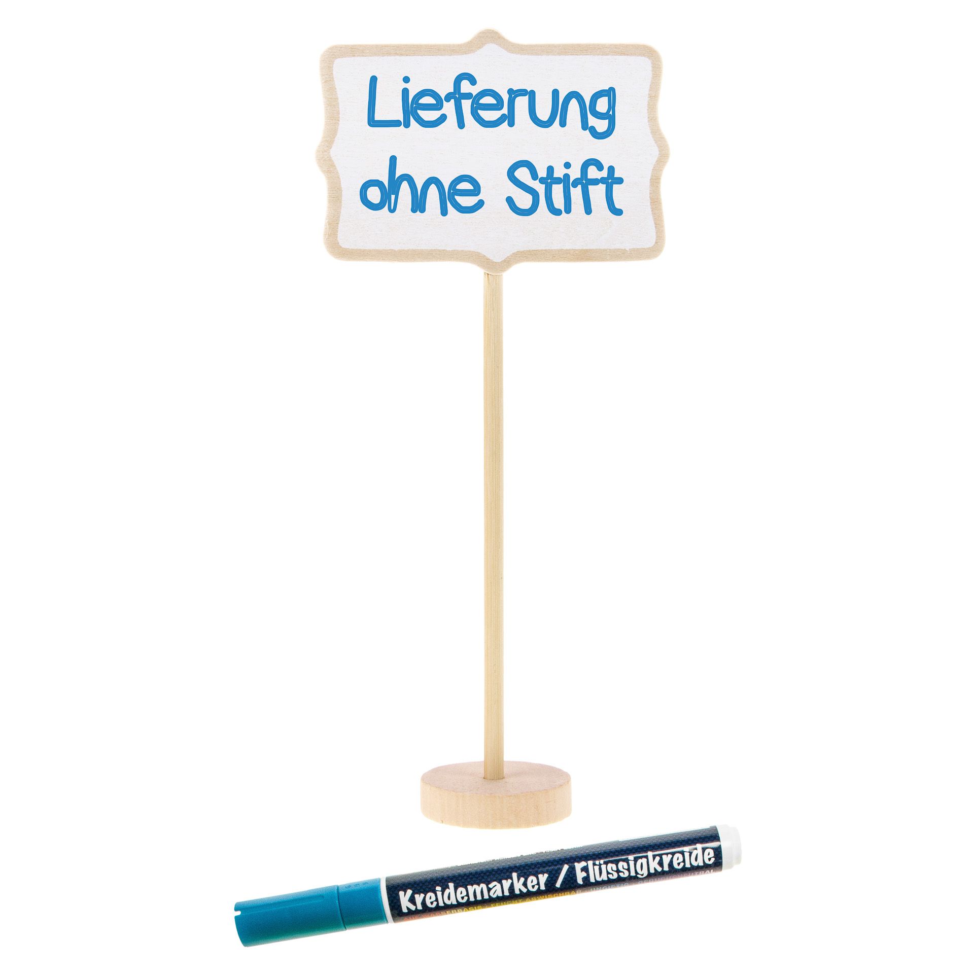 Holztafel mit Standfuß, weiß, 12er Pack
