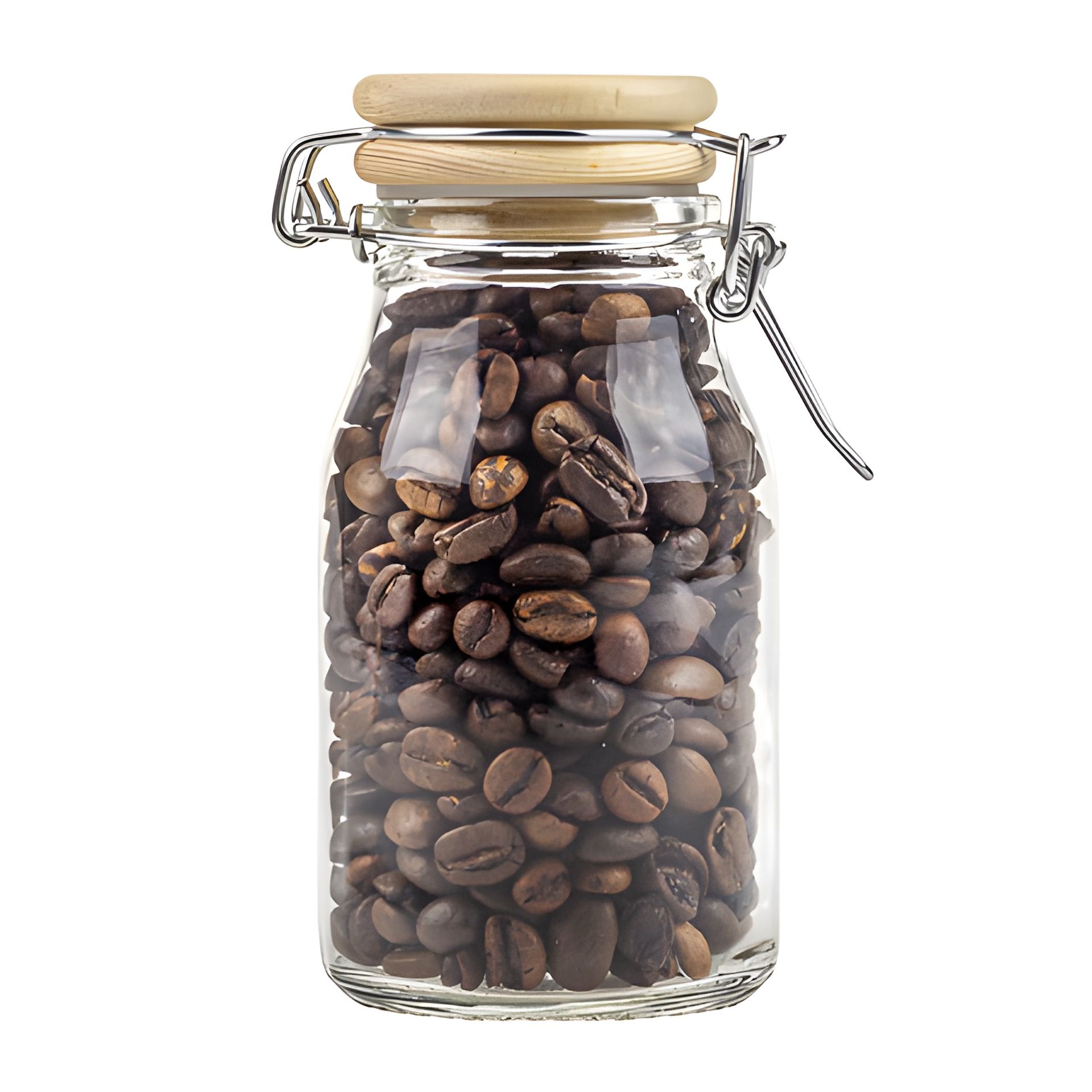 Bügelglas  165 ml mit Holzdeckel