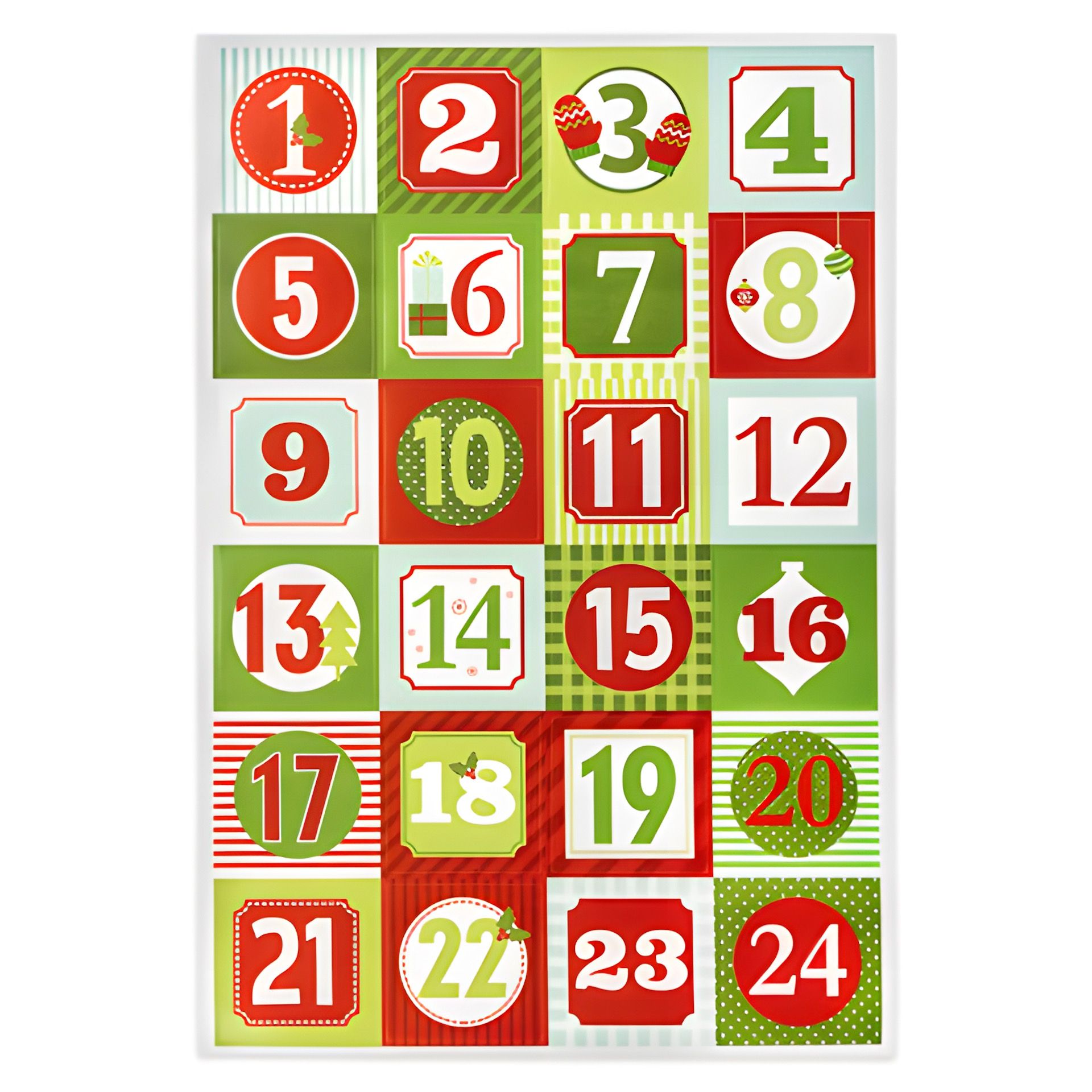 Adventskalender Set 'Kreuzbodenbeutel Ballon', 49-teilig