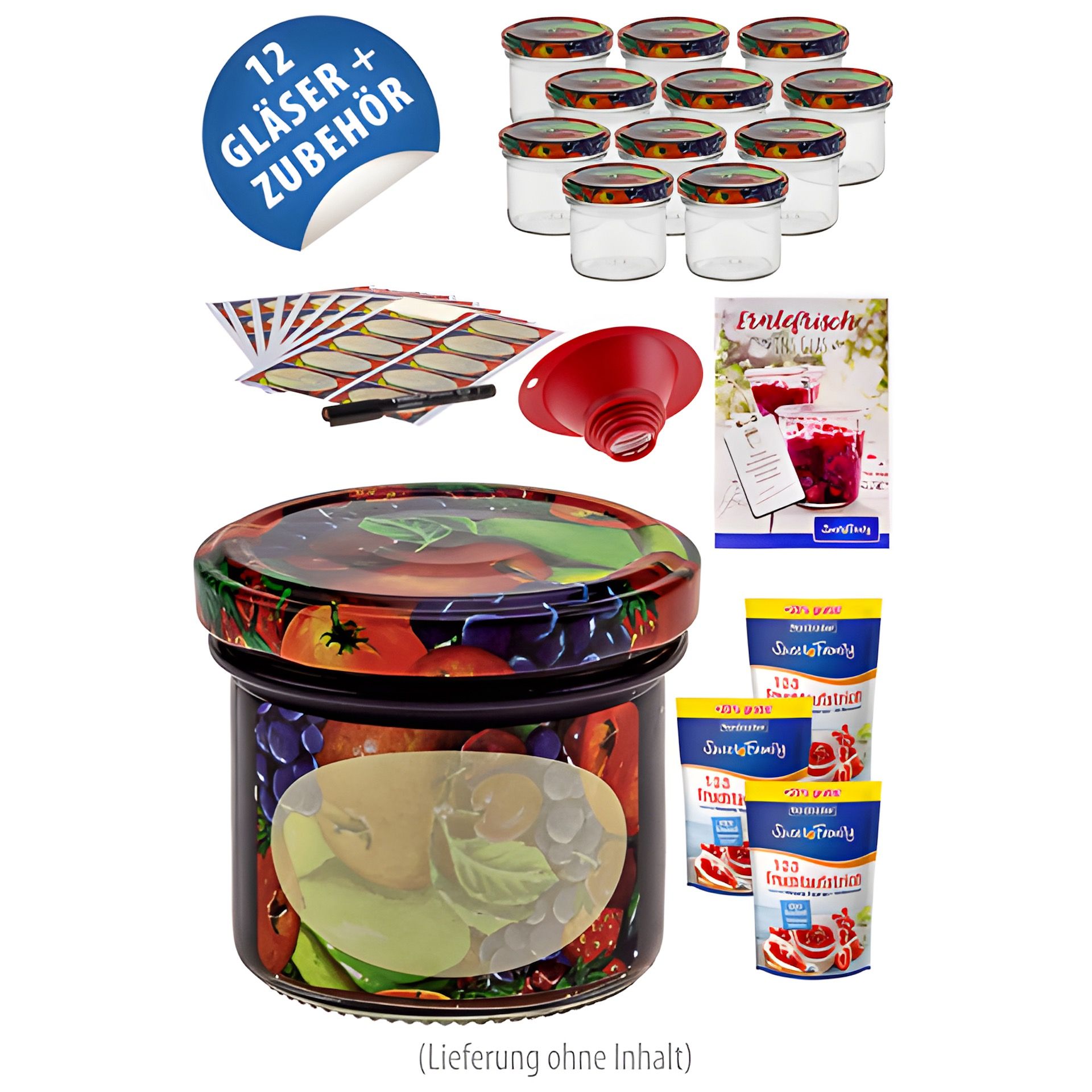Set für kaltgerührte Marmelade