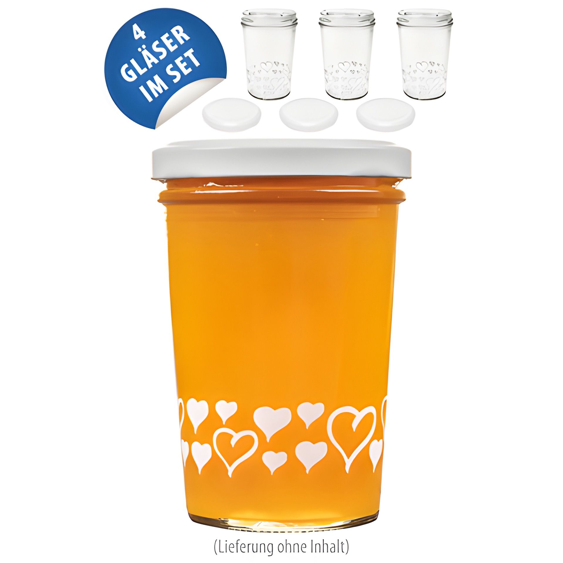 Becherglas 150 ml TO 66 'Herzen', 4er Set