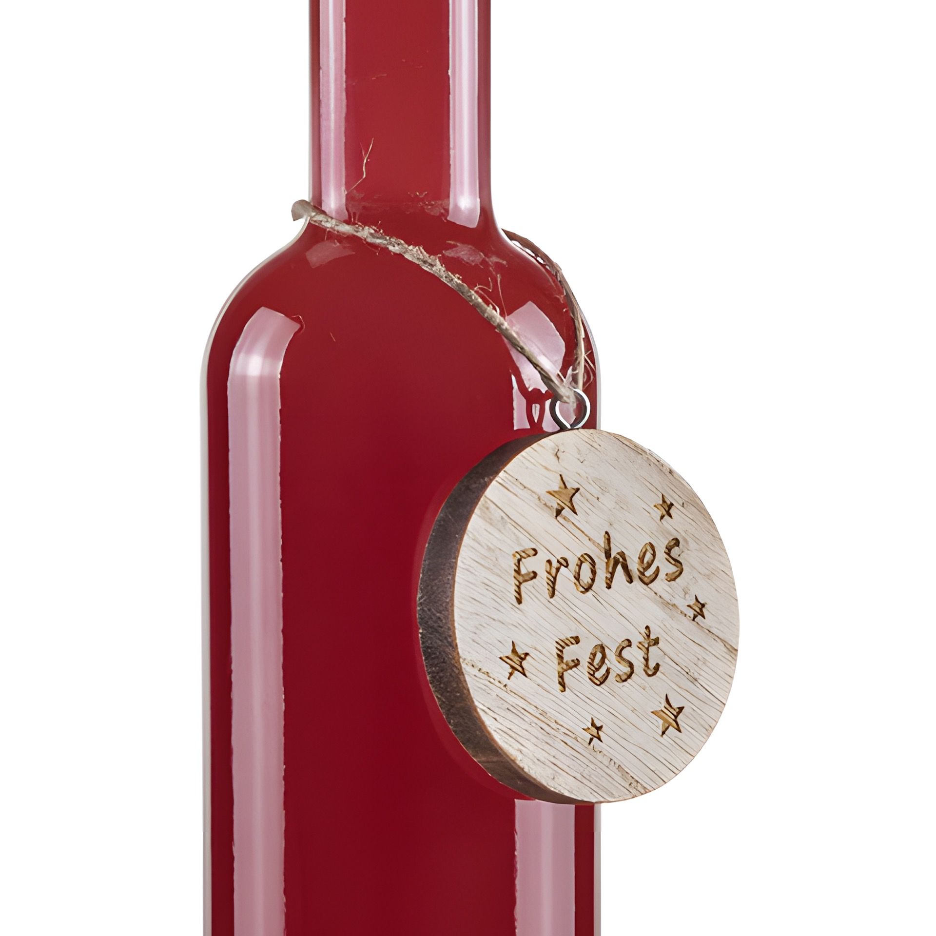 Holzanhänger 'Frohes Fest', 6 cm natur, 2 Stück