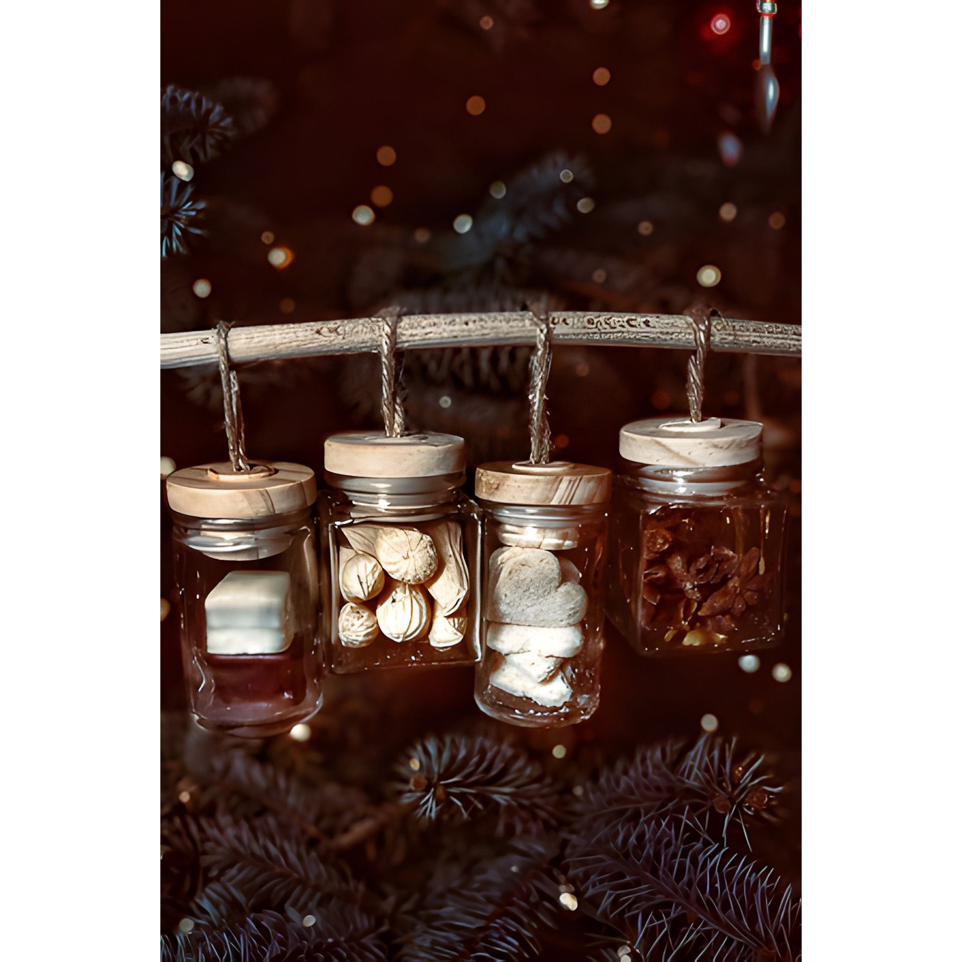 Deko-Glas  55 ml mit Holzdeckel