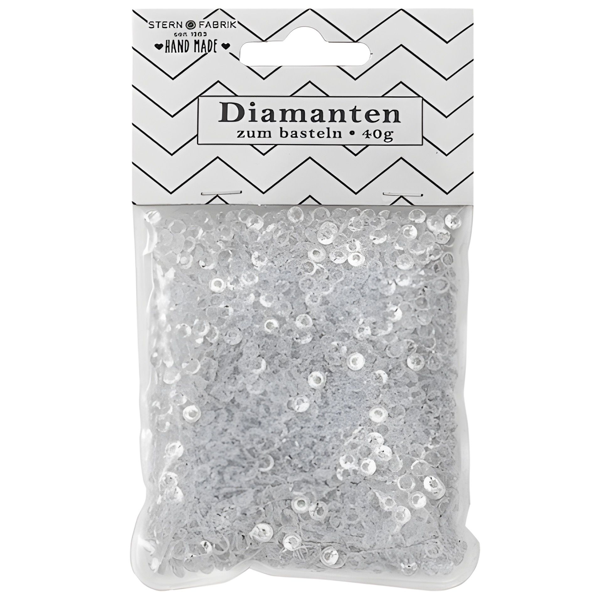 Streudeko 'Diamanten' weiß 40 g