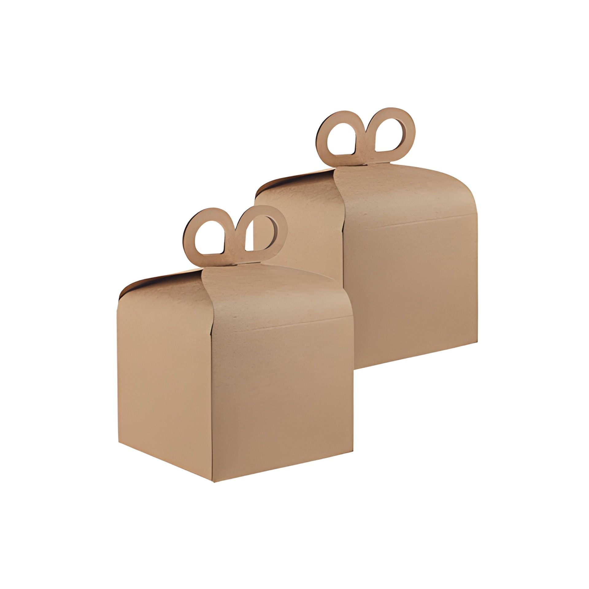 Geschenkbox 9,5 x 9,5 x 8 cm natur, 2 Stück