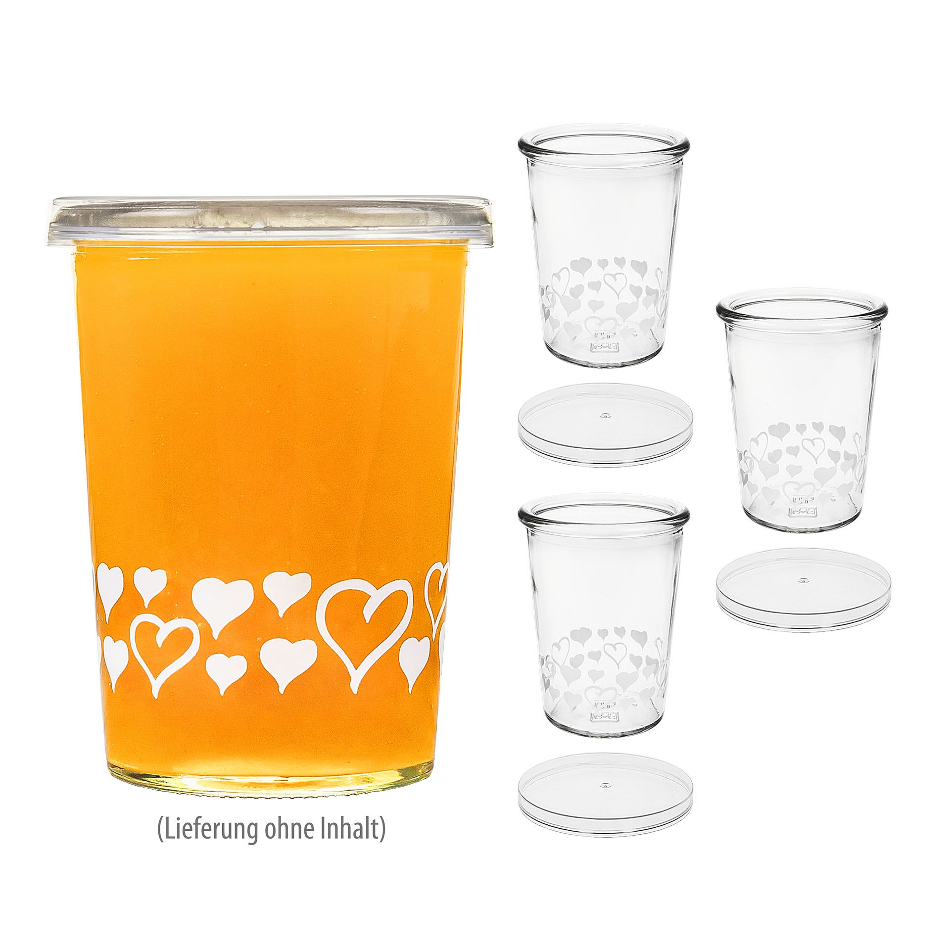 Becherglas 150 ml 'Herzen', 4er Set