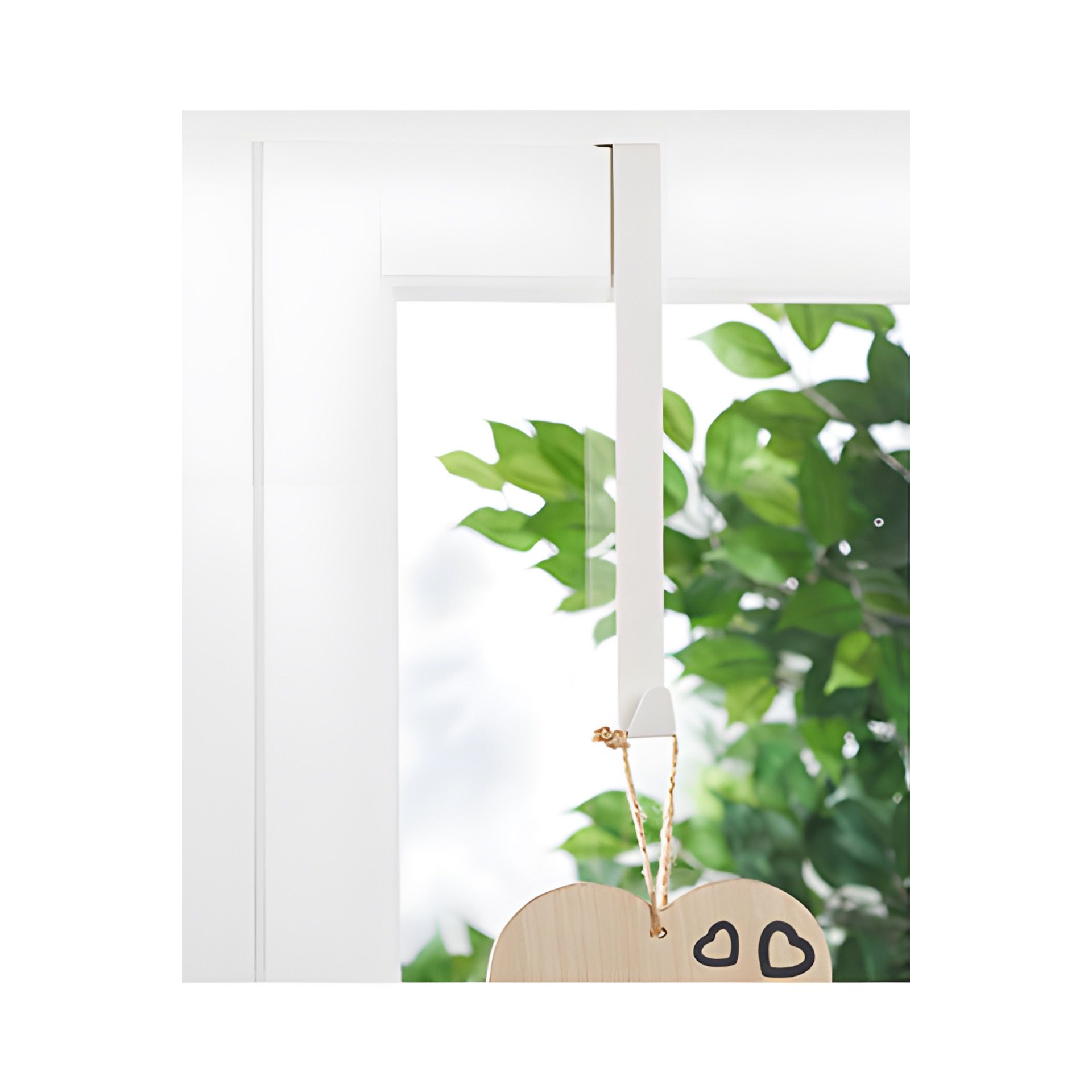 Tür- und Fensterhaken, Metall, 30 cm, weiß, 2 Stück