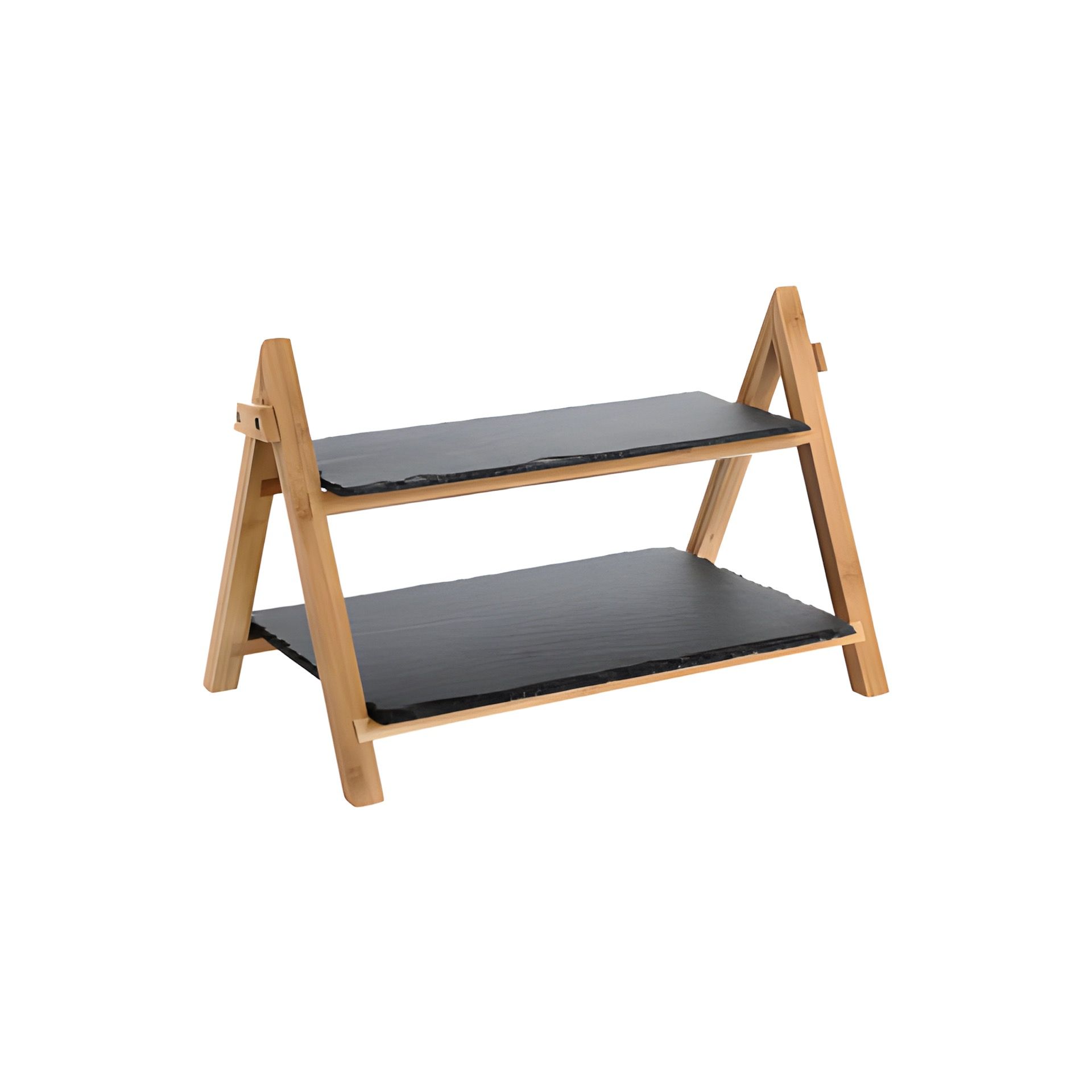 Etagere aus Schiefer/Bambus, 41 x 25 x 27 cm