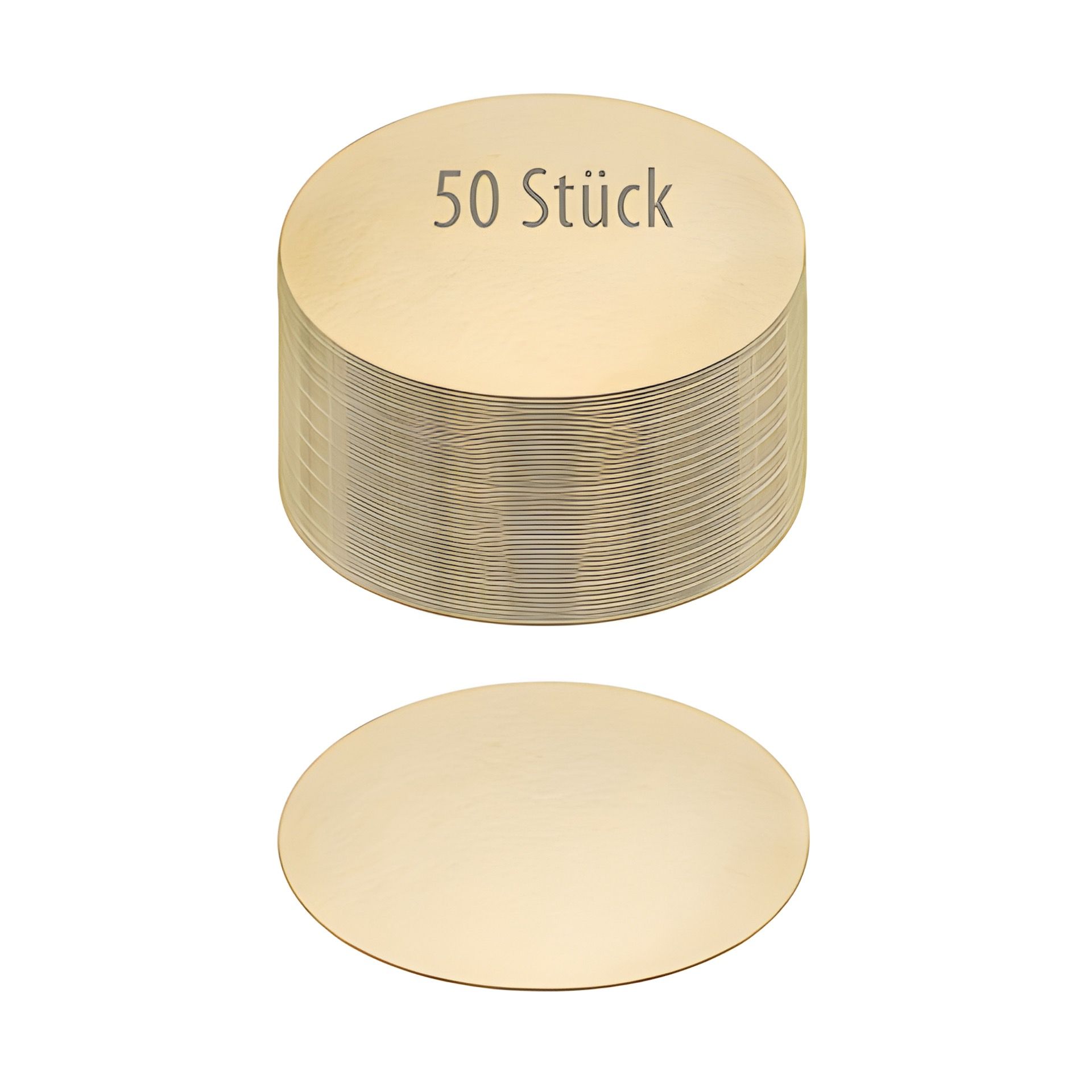 Pappscheibe Ø 160 mm gold/silber,  50 Stück