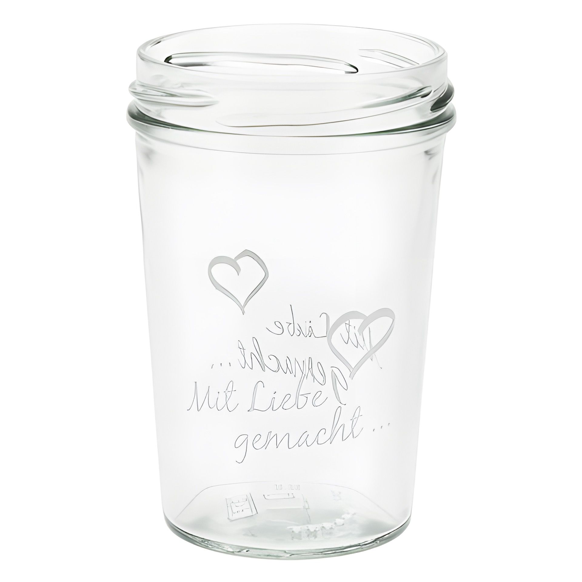 Becherglas 150 ml TO 66 'Mit Liebe gemacht'