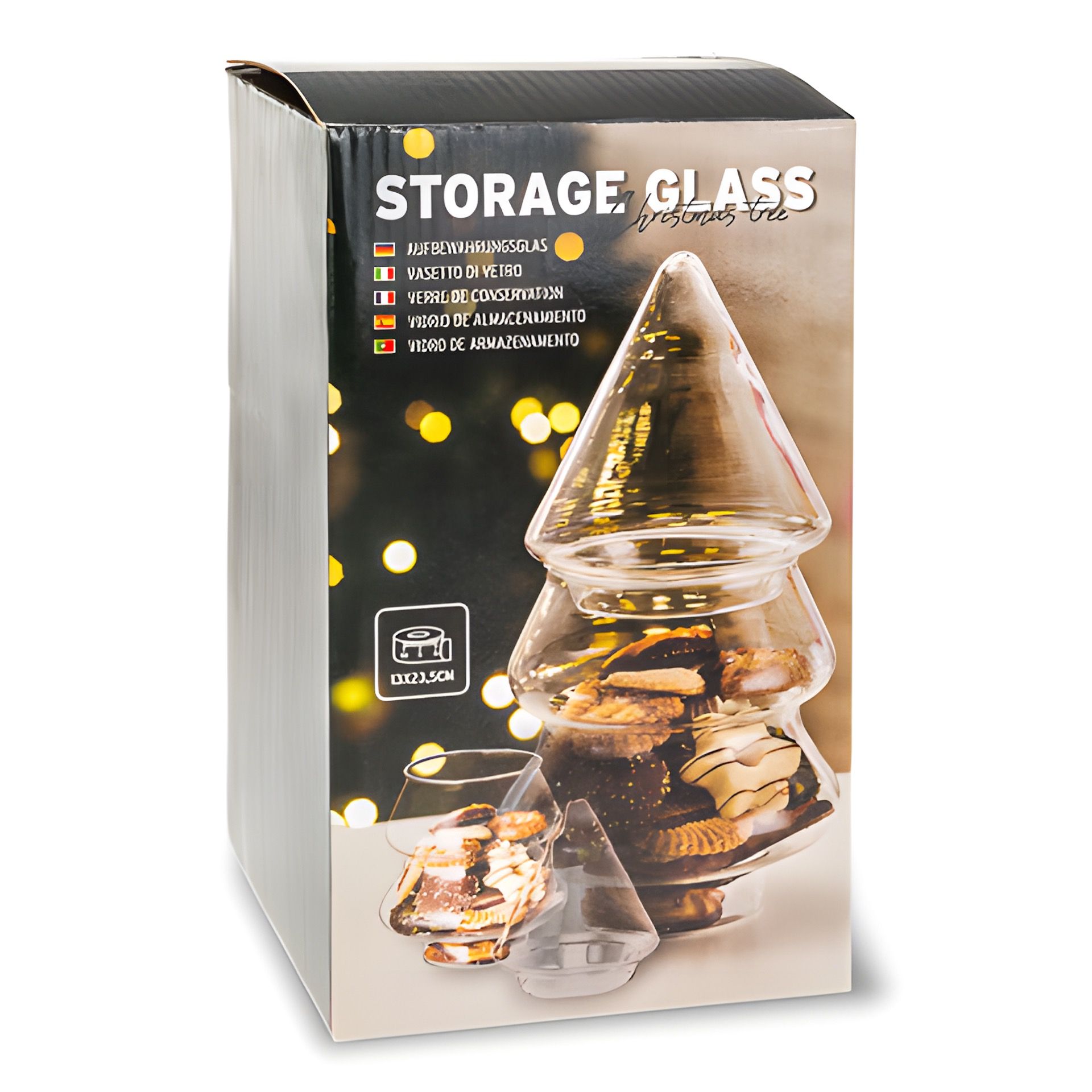 Glas-Tannenbaum zum Befüllen, Ø 13 cm