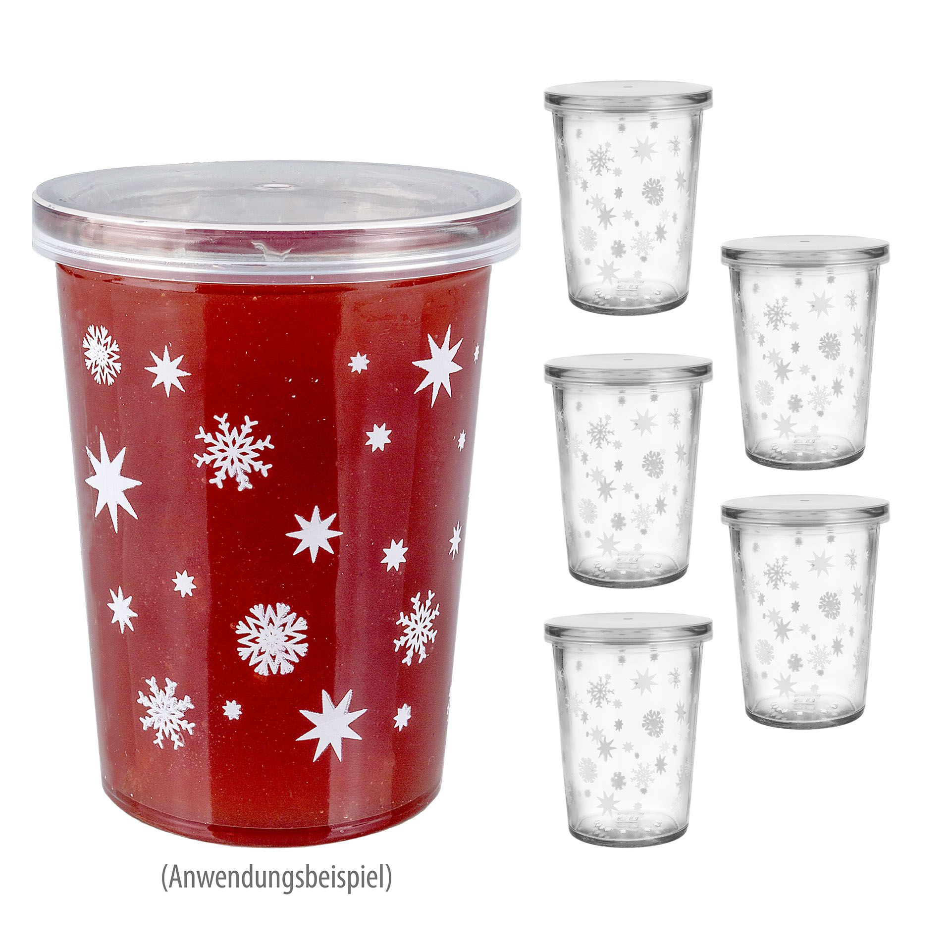 Becherglas 'Sterne', 6er Set
