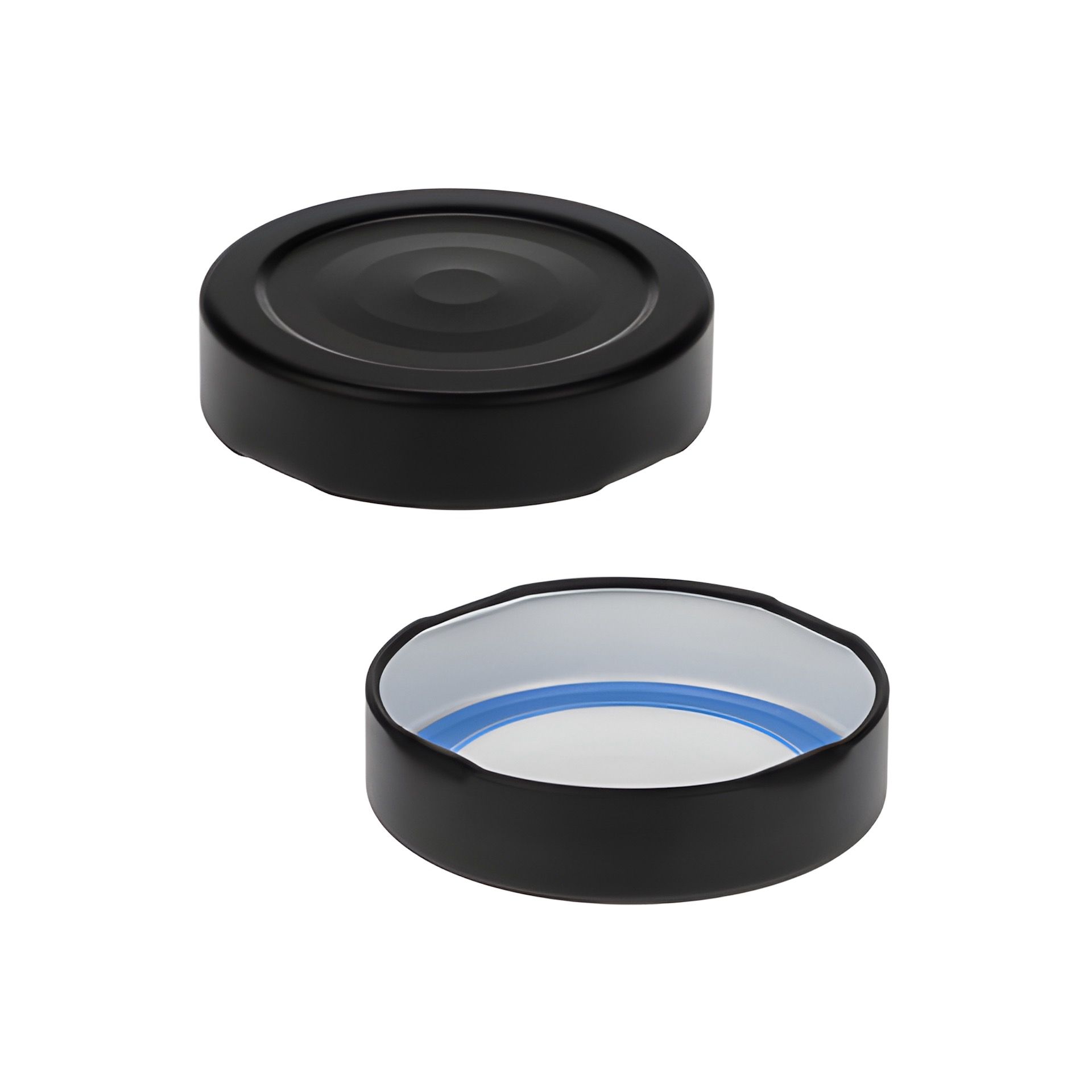 TO  58 Deep schwarz matt past. mit Button BLUESEAL