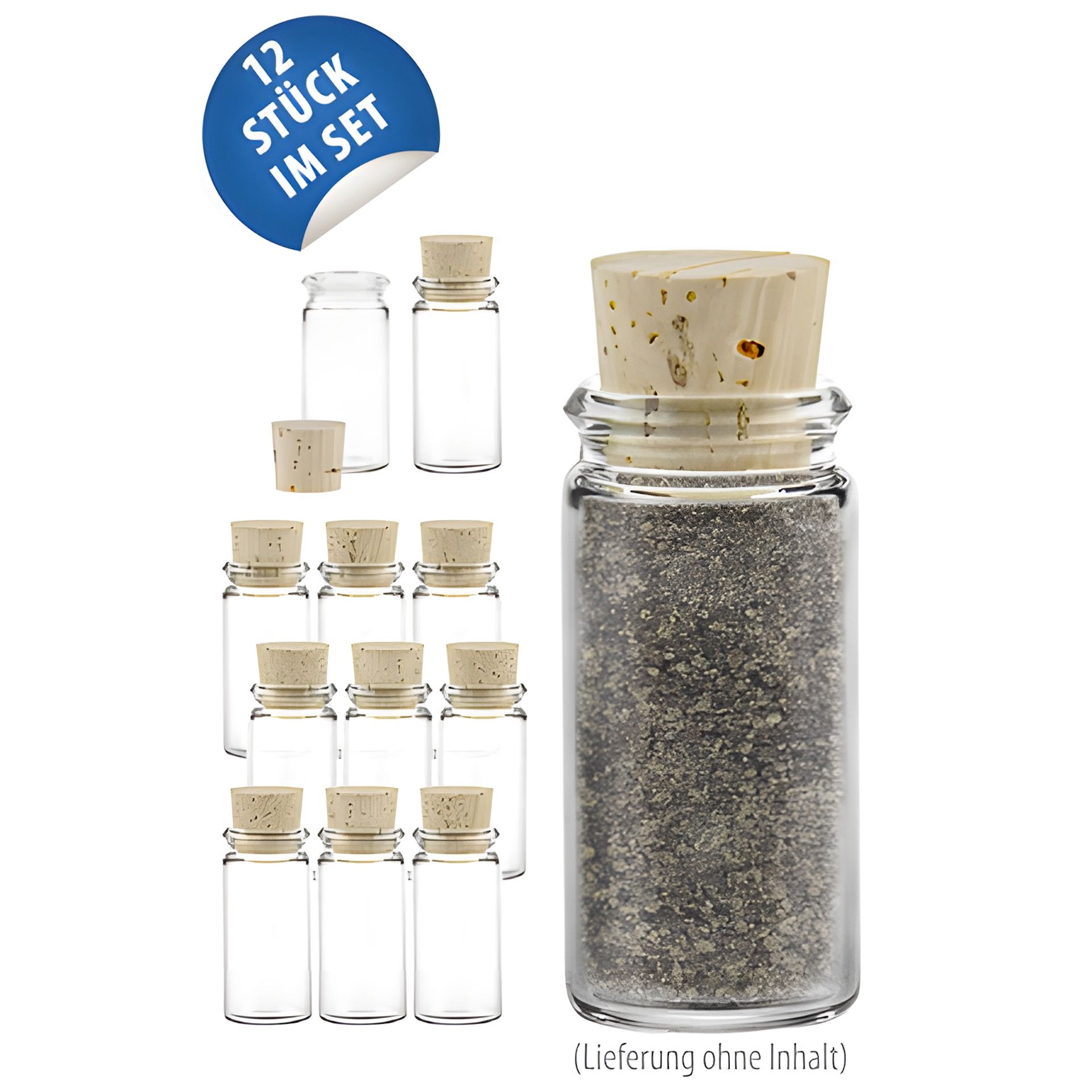 Kleine Glasflasche  5 ml, 12er Set
