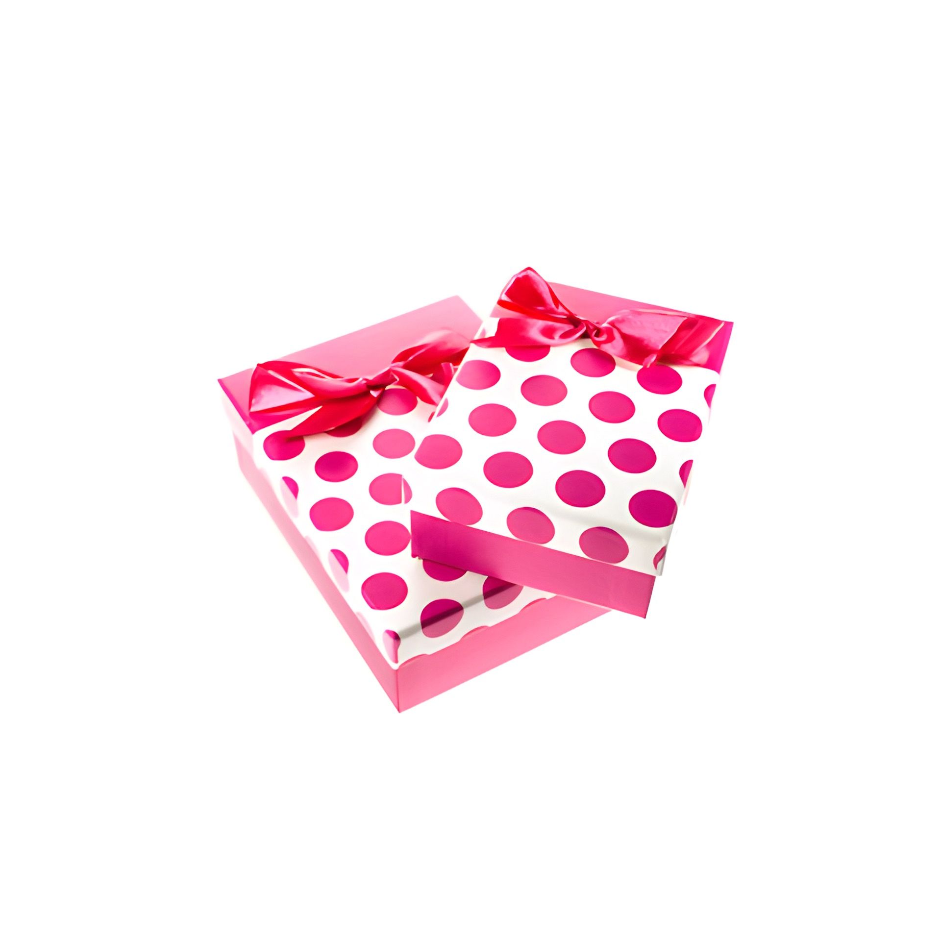 Geschenkbox 'Punkte' fuchsia, 2-teilig