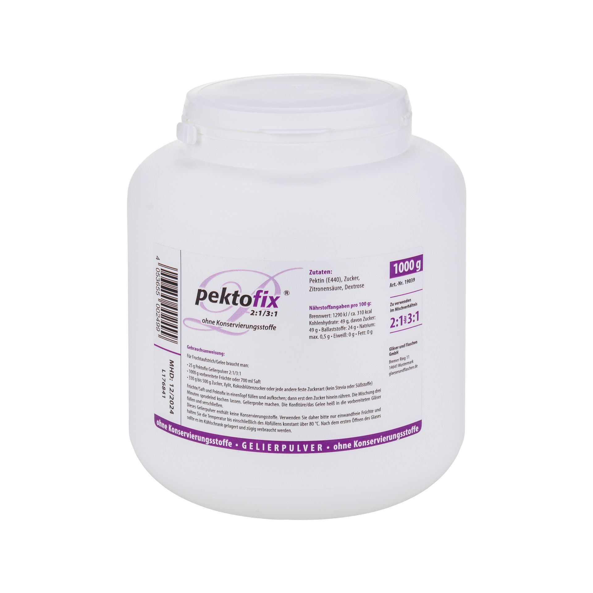 Pektofix Gelierpulver 2:1 / 3:1, 1 kg