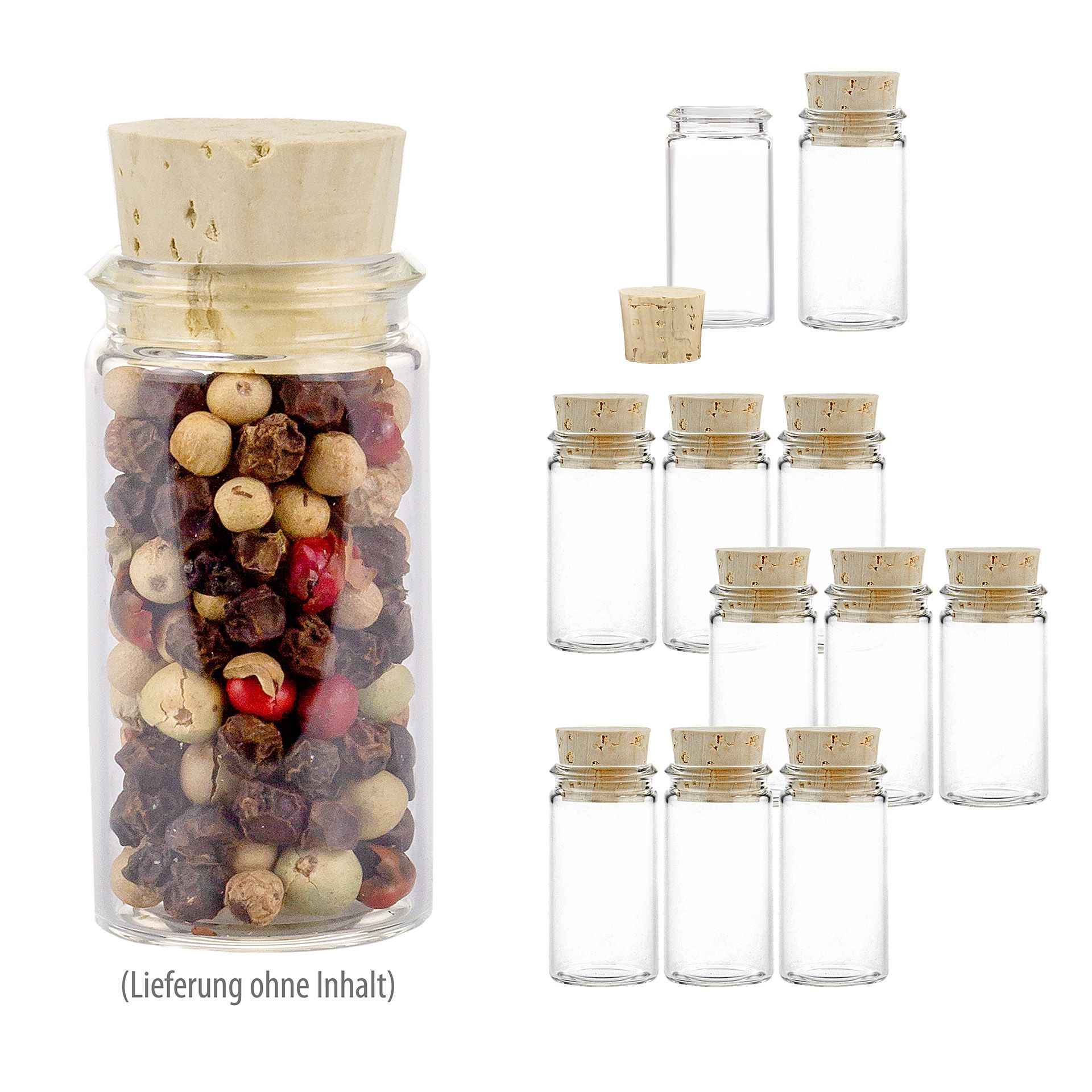 Kleine Glasflasche 10 ml, 12er Set