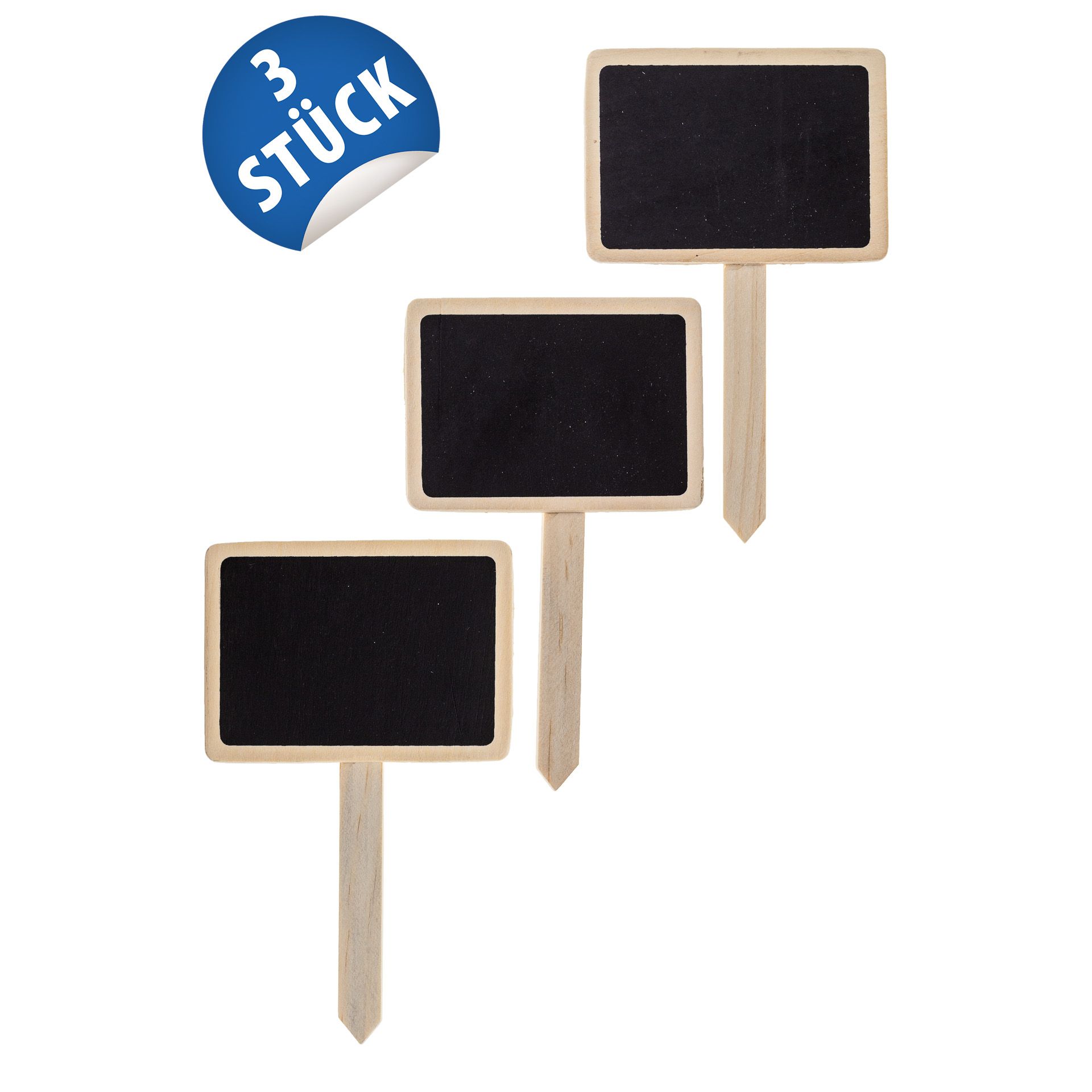 Stecketiketten mit Kreidetafel  71 x 50 mm, 3 Stück