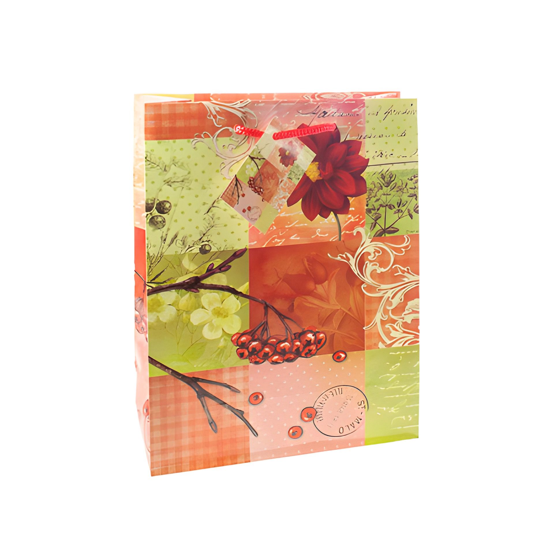 Geschenktüte 'Mosaik Blumen', mittel