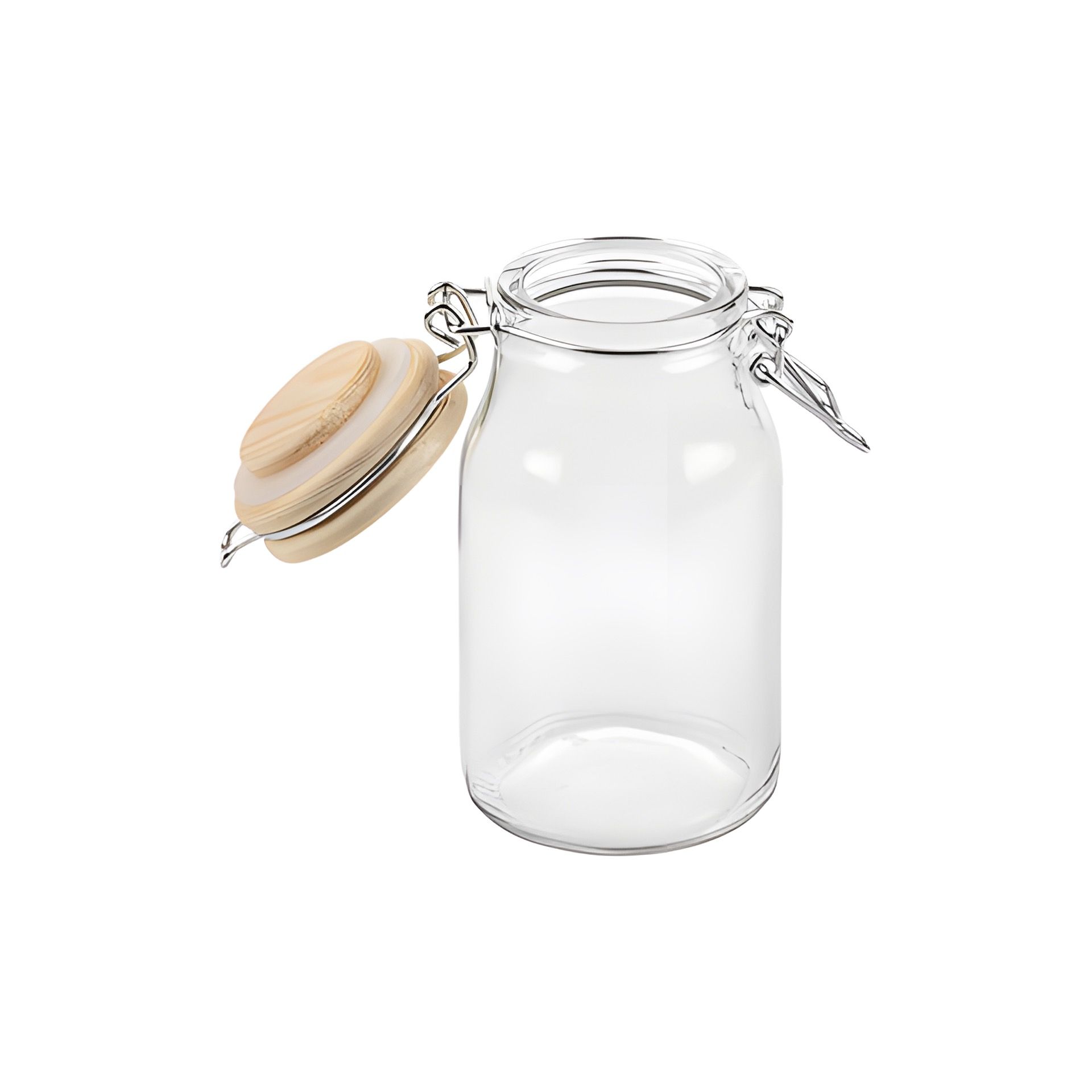 Bügelglas  165 ml mit Holzdeckel