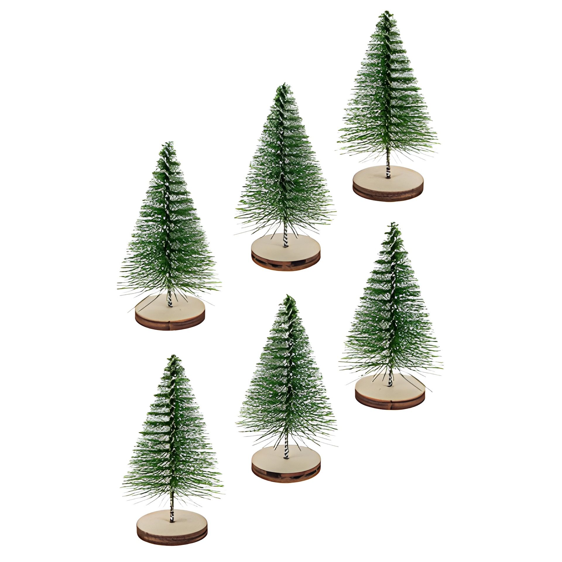 Deko-Tannenbaum 8 cm, 6 Stück