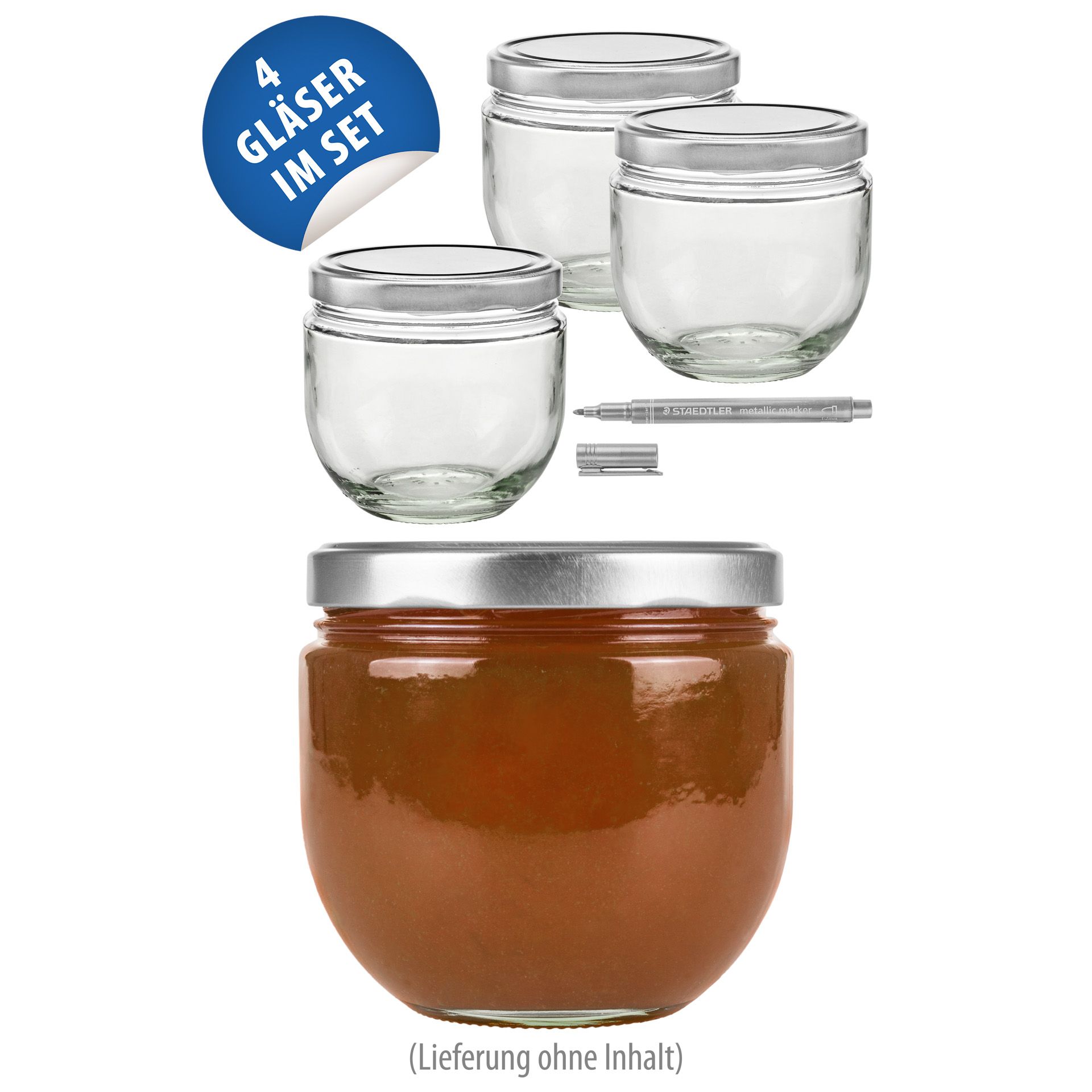 Heppi 620 ml sterilisierbar, 4er Set