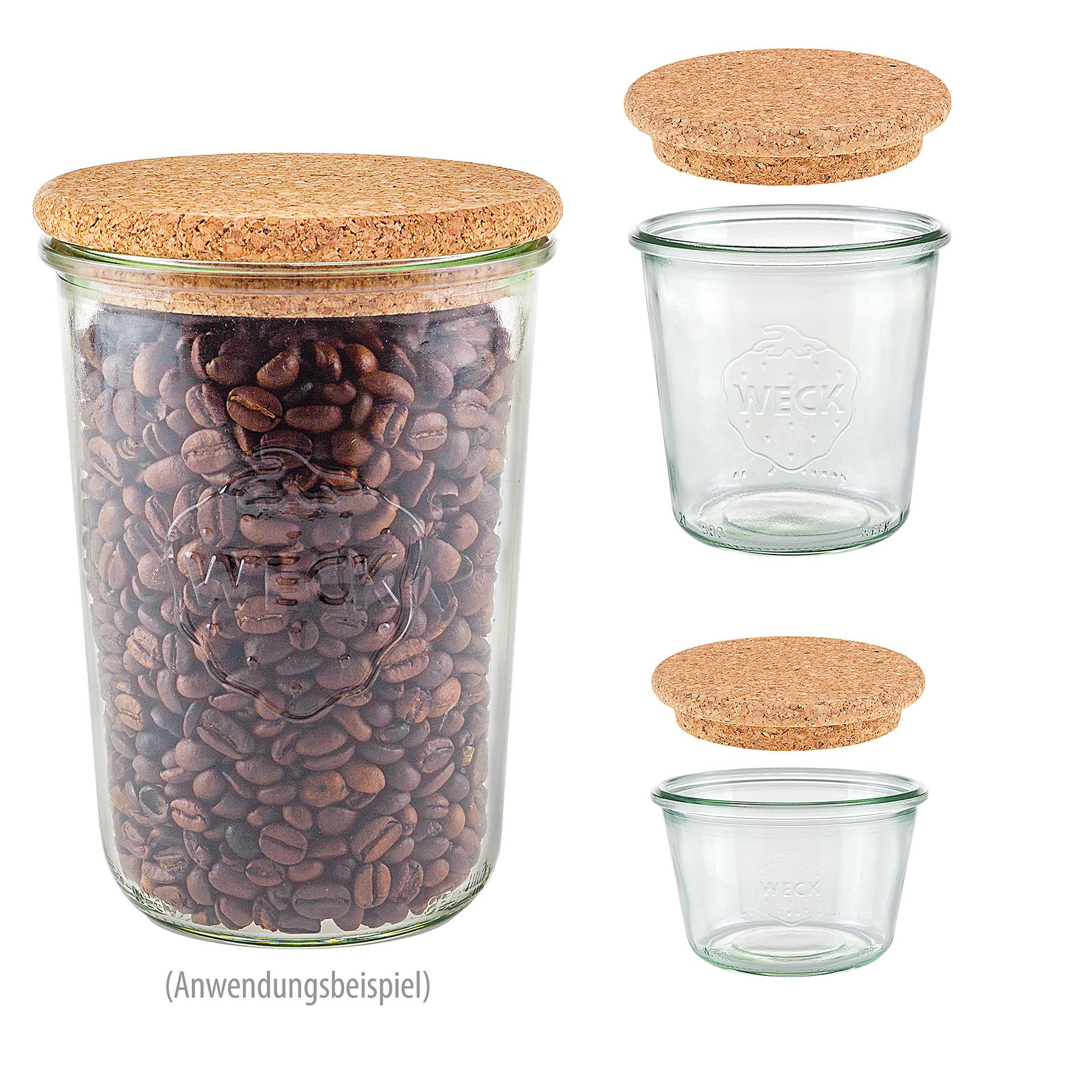 WECK-Sturzglas mit Pilzkorken, 3 Größen