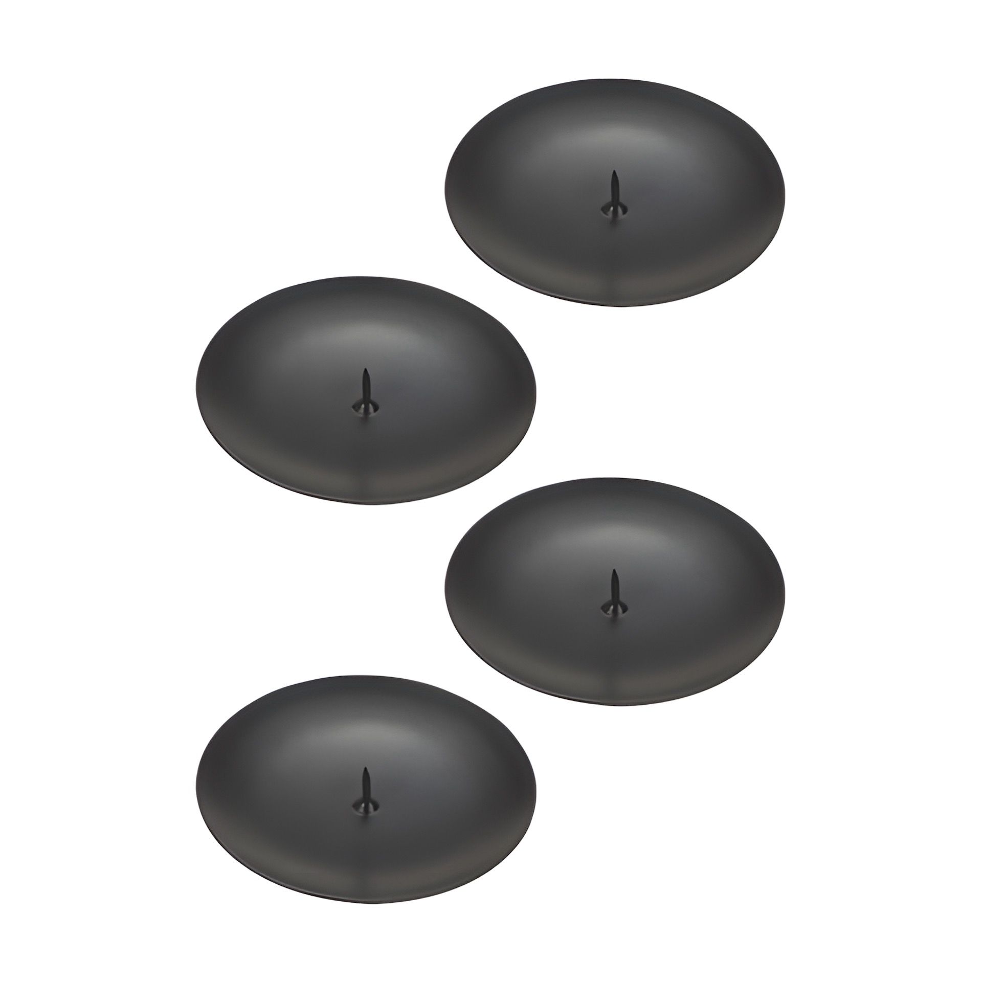 Kerzenhalter 'Adventskranz' Ø 8 cm, schwarz, 4 Stück