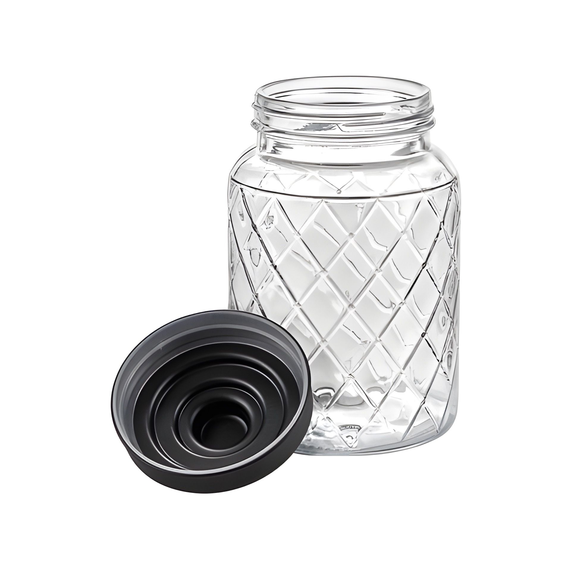 Vorratsglas 'Raute' 1000 ml mit Schraubdeckel