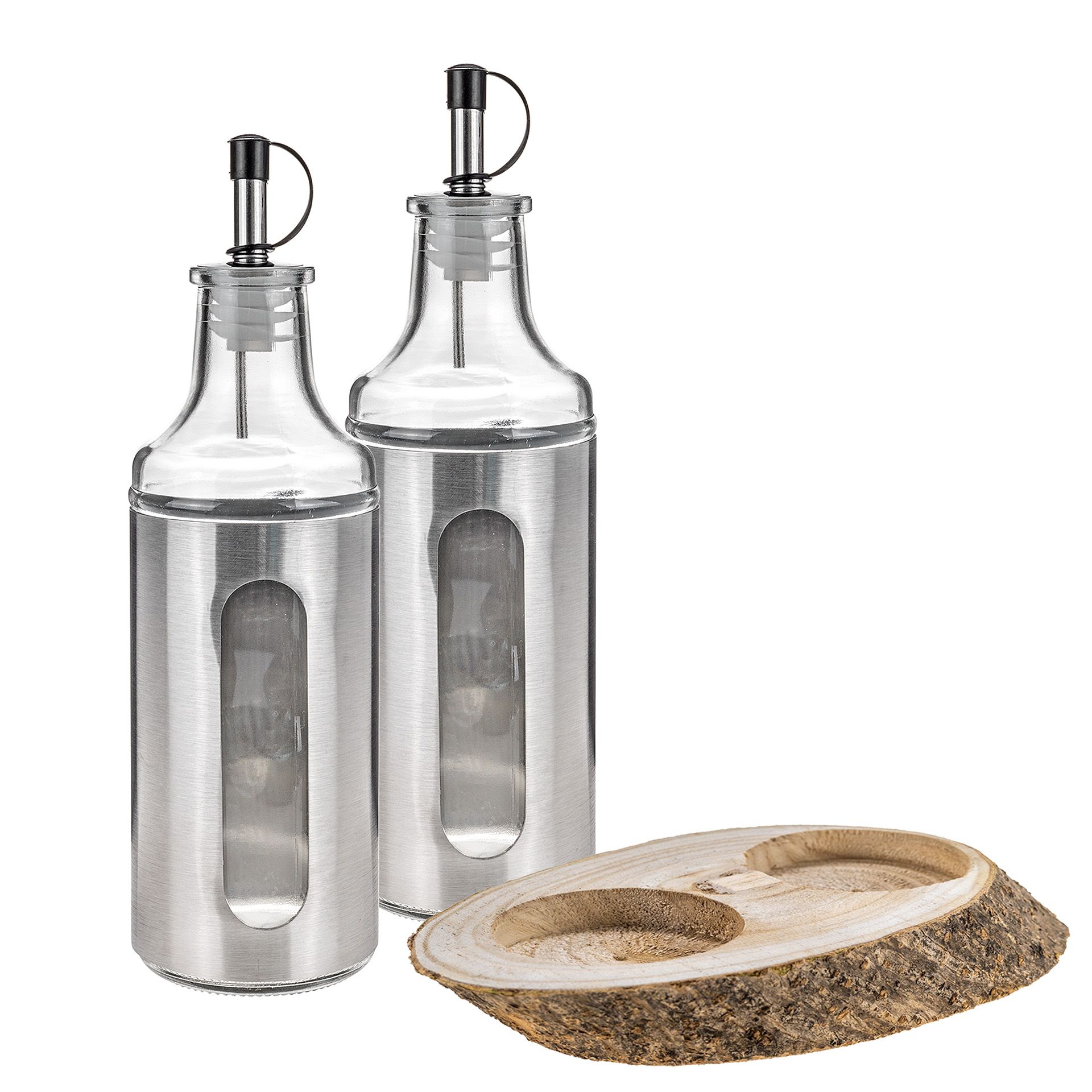Essig- und Ölspender Menage-Set, 3-teilig