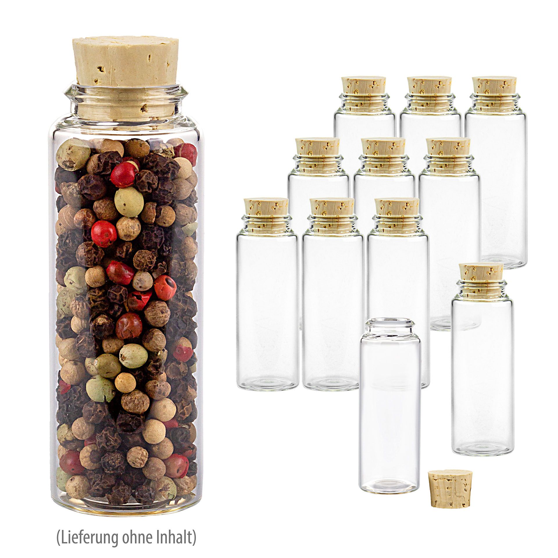 Kleine Glasflasche 30 ml, 12er Set